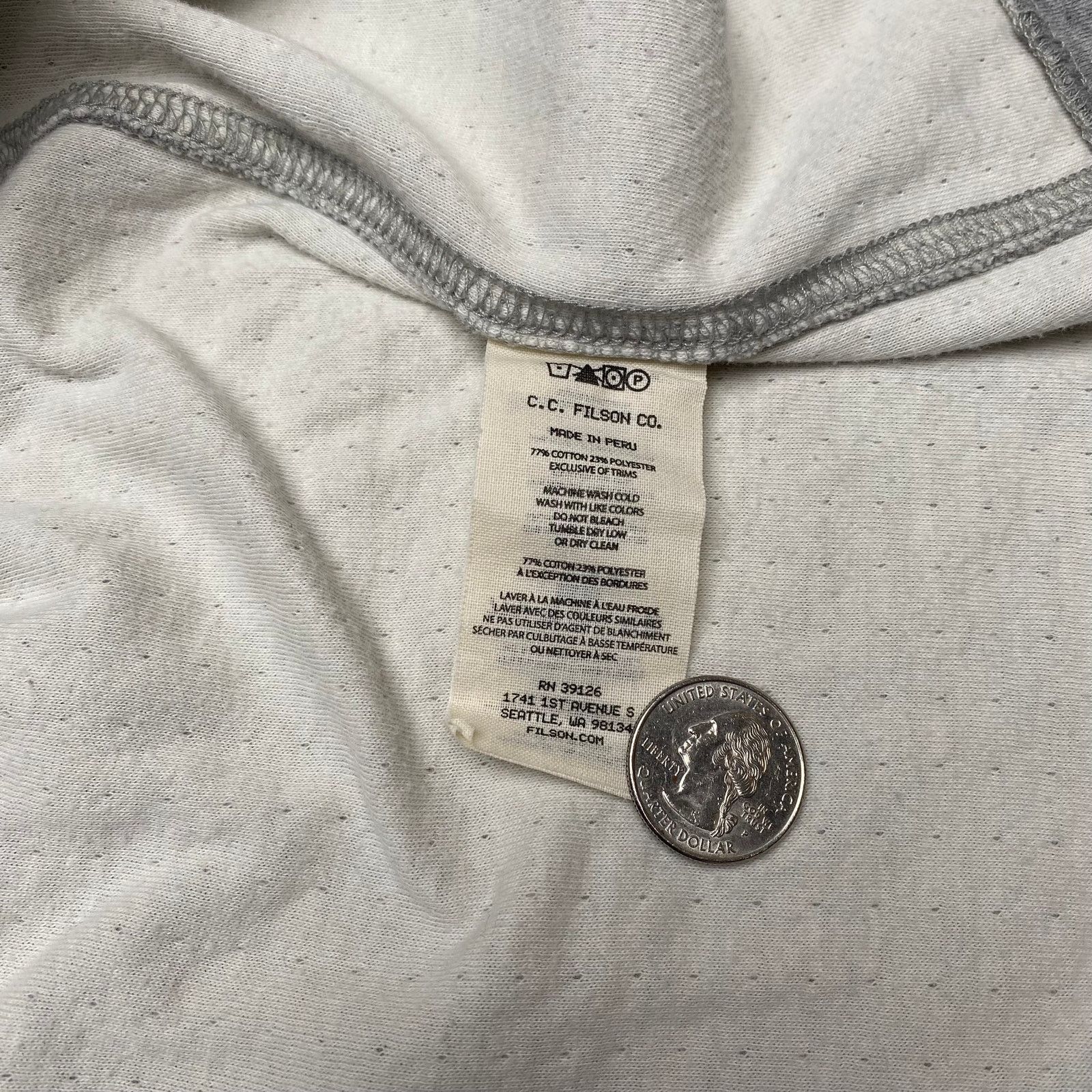 Filson Filson Double Layer Henley Heather Gray Shirt Men's Large Size US L / EU 52-54 / 3 - 7 Thumbnail