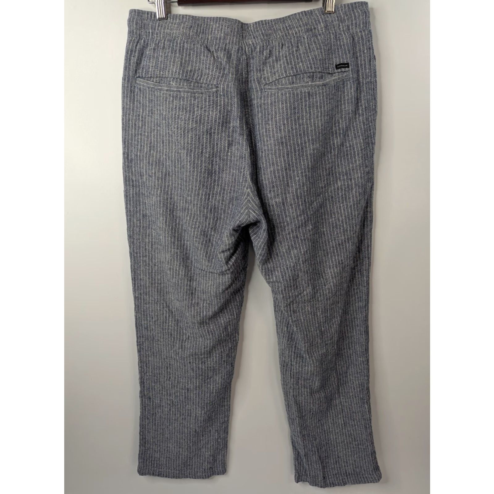 Pacsun Pacsun PinStriped Linen Blend Pants Chambrey Like Drawstring Casual Size Medium Size 32" / US 10 / IT 46 - 4 Thumbnail