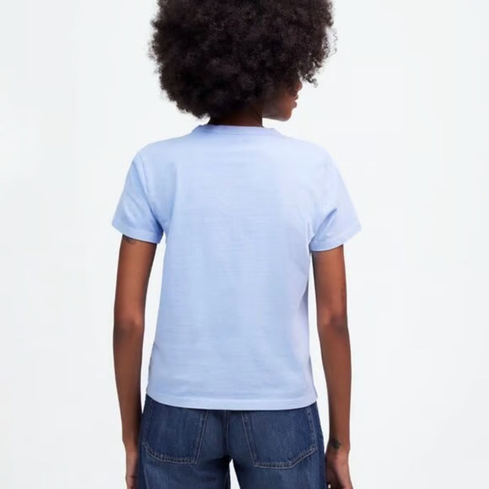 Madewell Madewell Cotton Crewneck Tee in Peri Blue, Size Smal A001558 Size S / US 4 / IT 40 - 3 Thumbnail