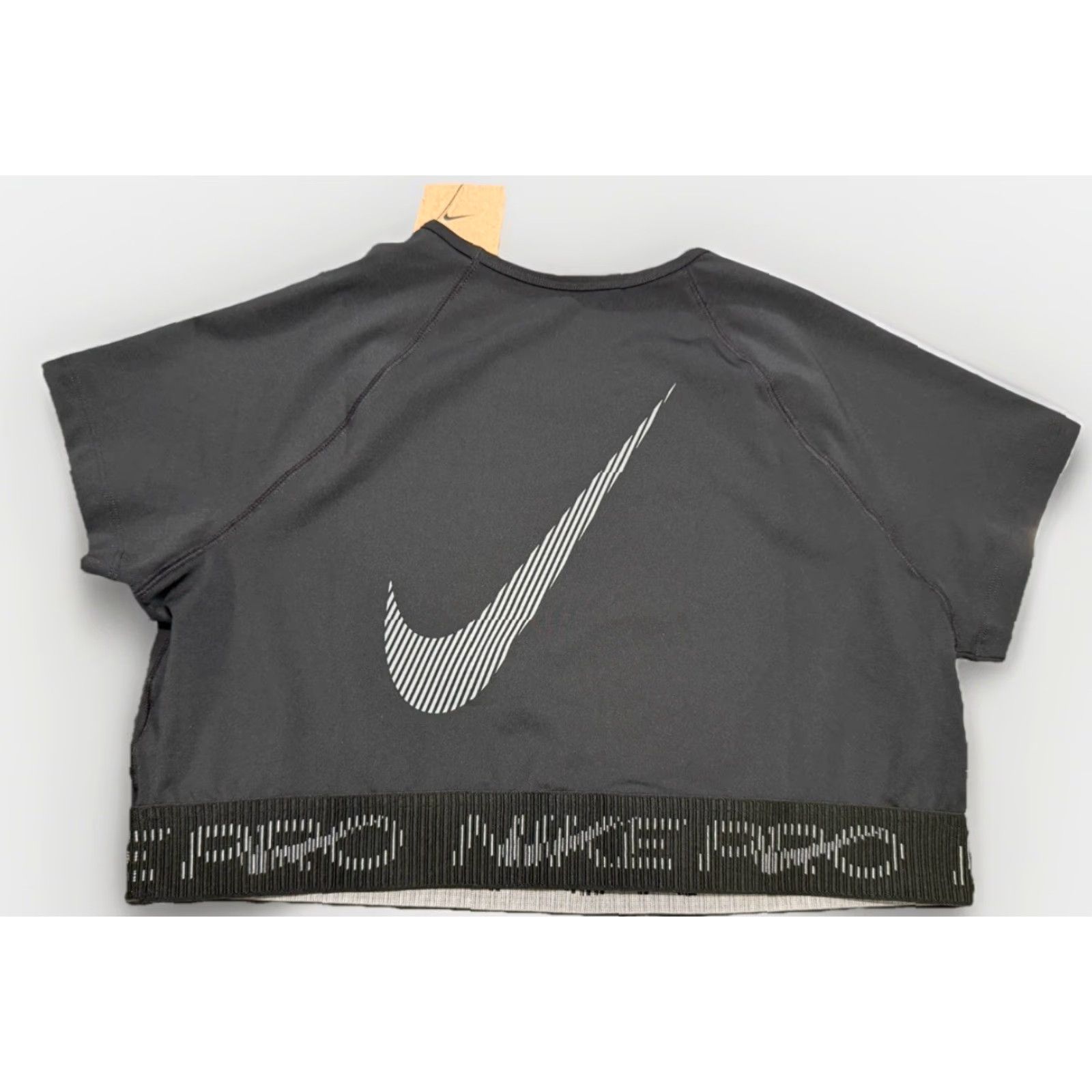 Nike Nike Pro Dri-FIT Cropped T-Shirt Women XL Black Short Sleeve Crew Neck Activewear Shirt Size XL / US 12-14 / IT 48-50 - 6 Thumbnail