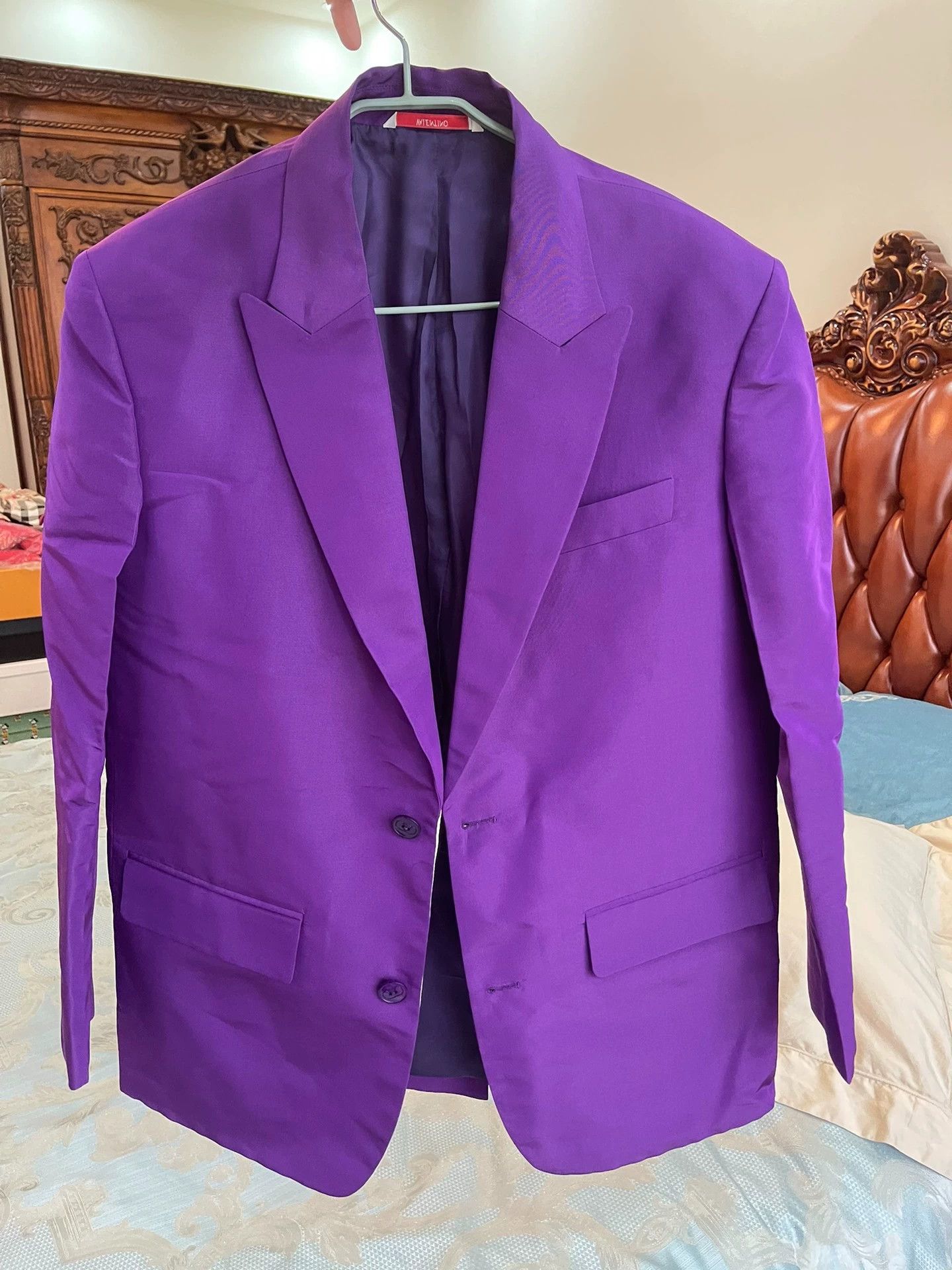 Valentino Valentino Purple Silk Blazer 46 (Oversized) New Size US S / EU 44-46 / 1 - 1 Thumbnail