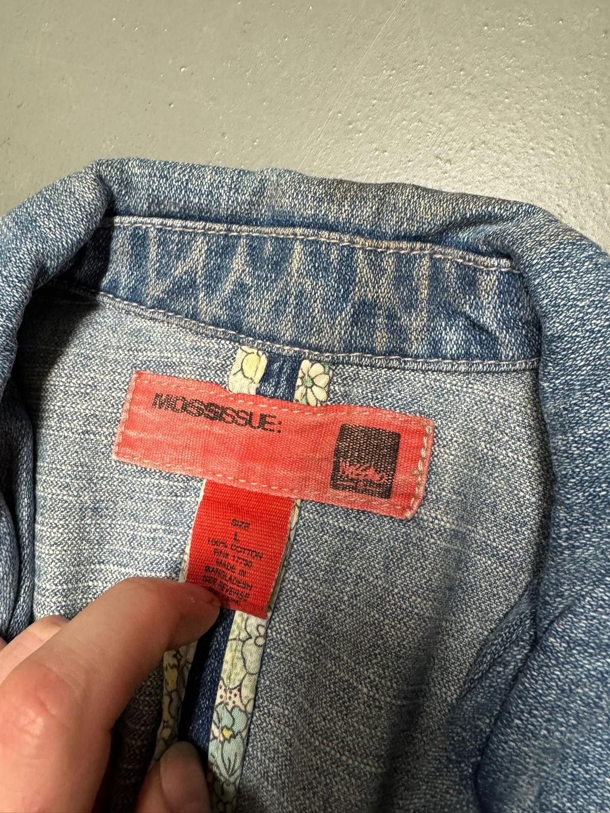 Designer Classic Denim Blazer by Mississue - Stylish Casual Jacket Size US L / EU 52-54 / 3 - 4 Thumbnail
