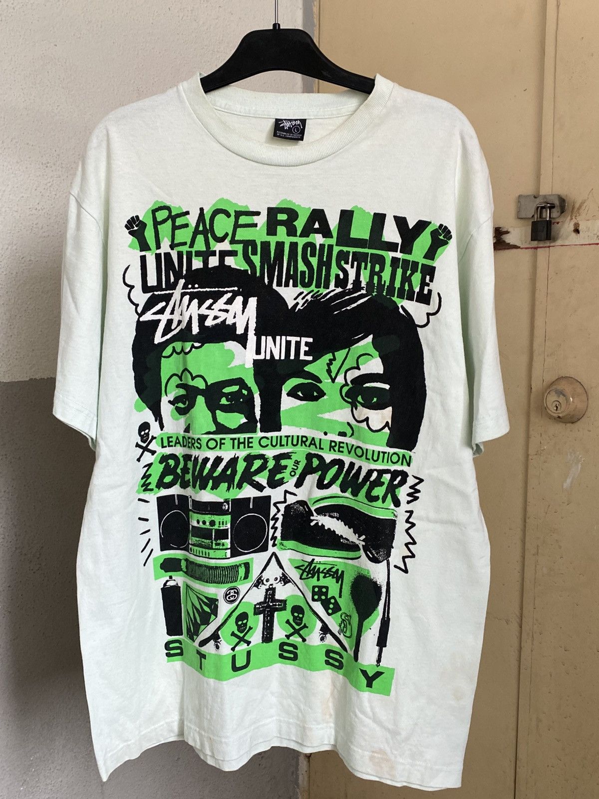 Stussy Vintage Stussy Peace Rally All Over Print Tee Size US L / EU 52-54 / 3 - 1 Thumbnail