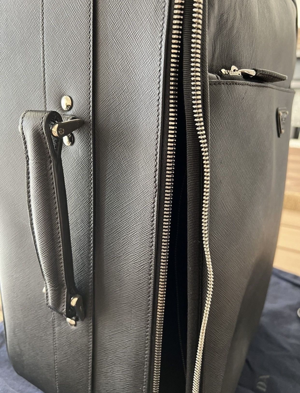 Prada Saffiano Leather Travel Suitcase | Carry On Size ONE SIZE - 5 Thumbnail