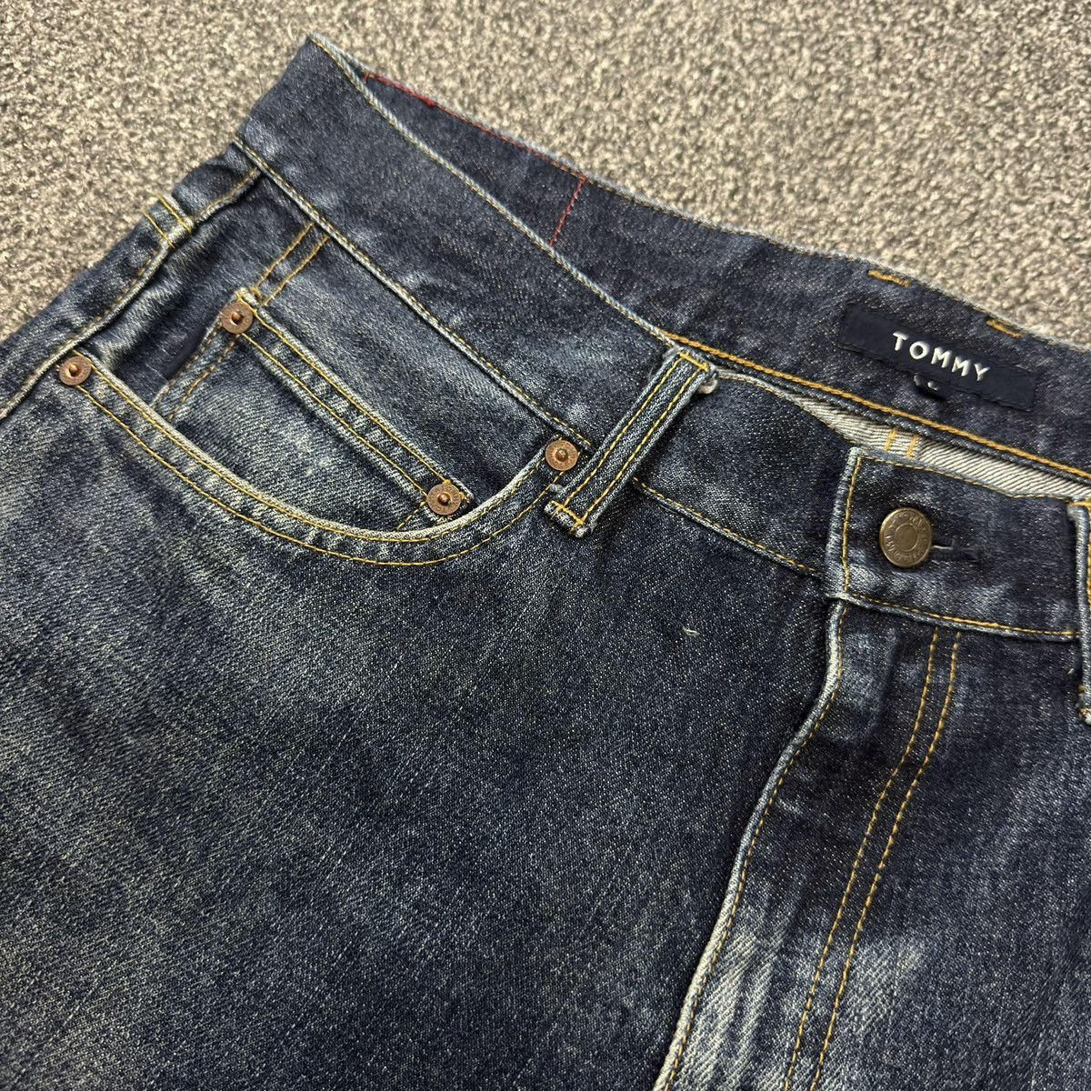 Tommy Jeans Vintage 90s Tommy Paint Distressed Denim Size US 34 / EU 50 - 12 Thumbnail