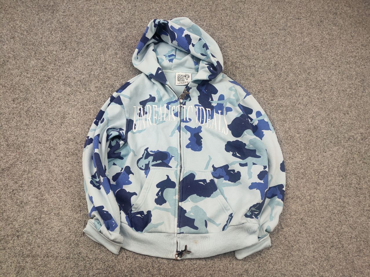 Named Collective Unrealistic Ideals Camo Monogram Zip Hoodie