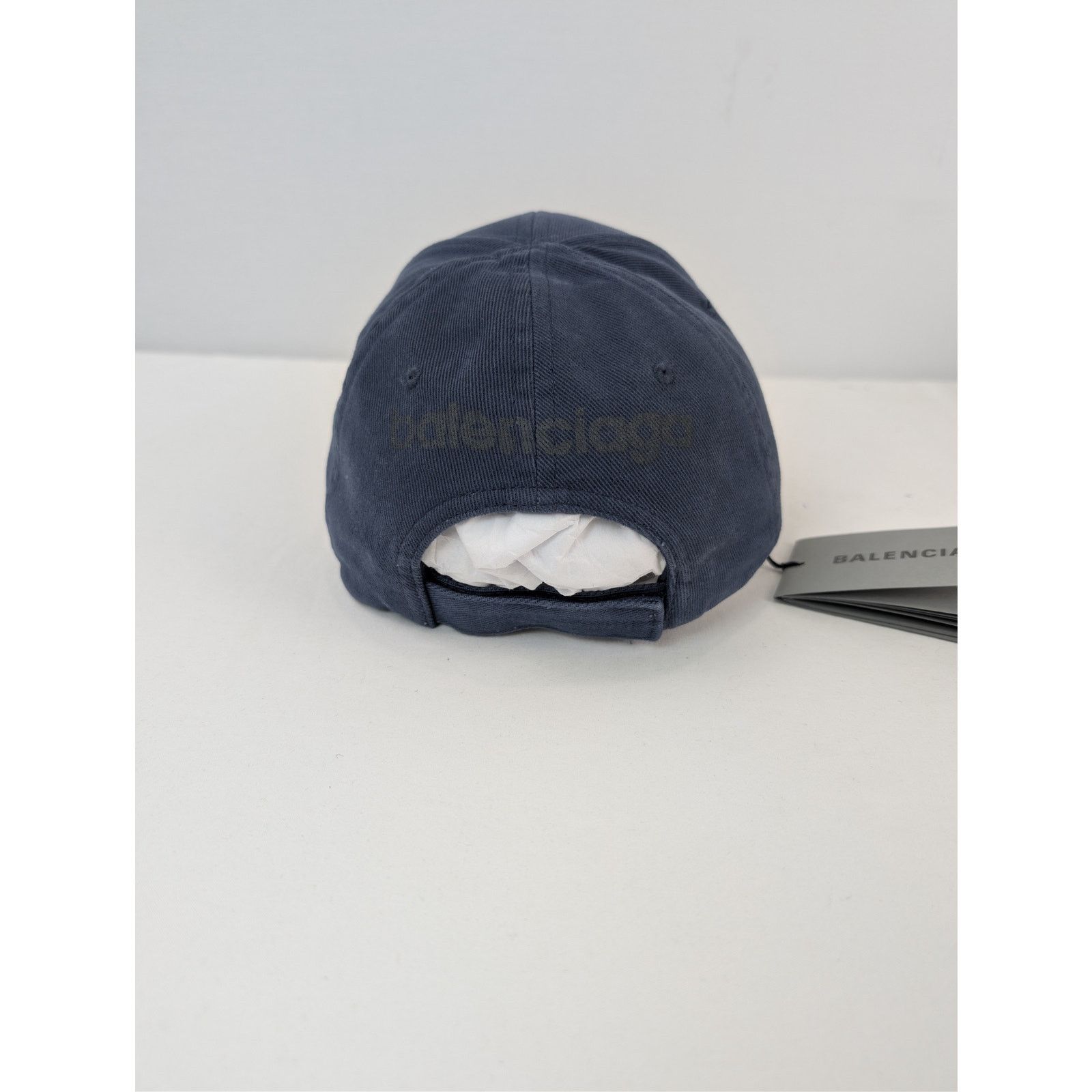Balenciaga o1rshd1 Q:2 / Size: L / 3B Stencil Baseball Cap / Hat Blue Size ONE SIZE - 5 Thumbnail