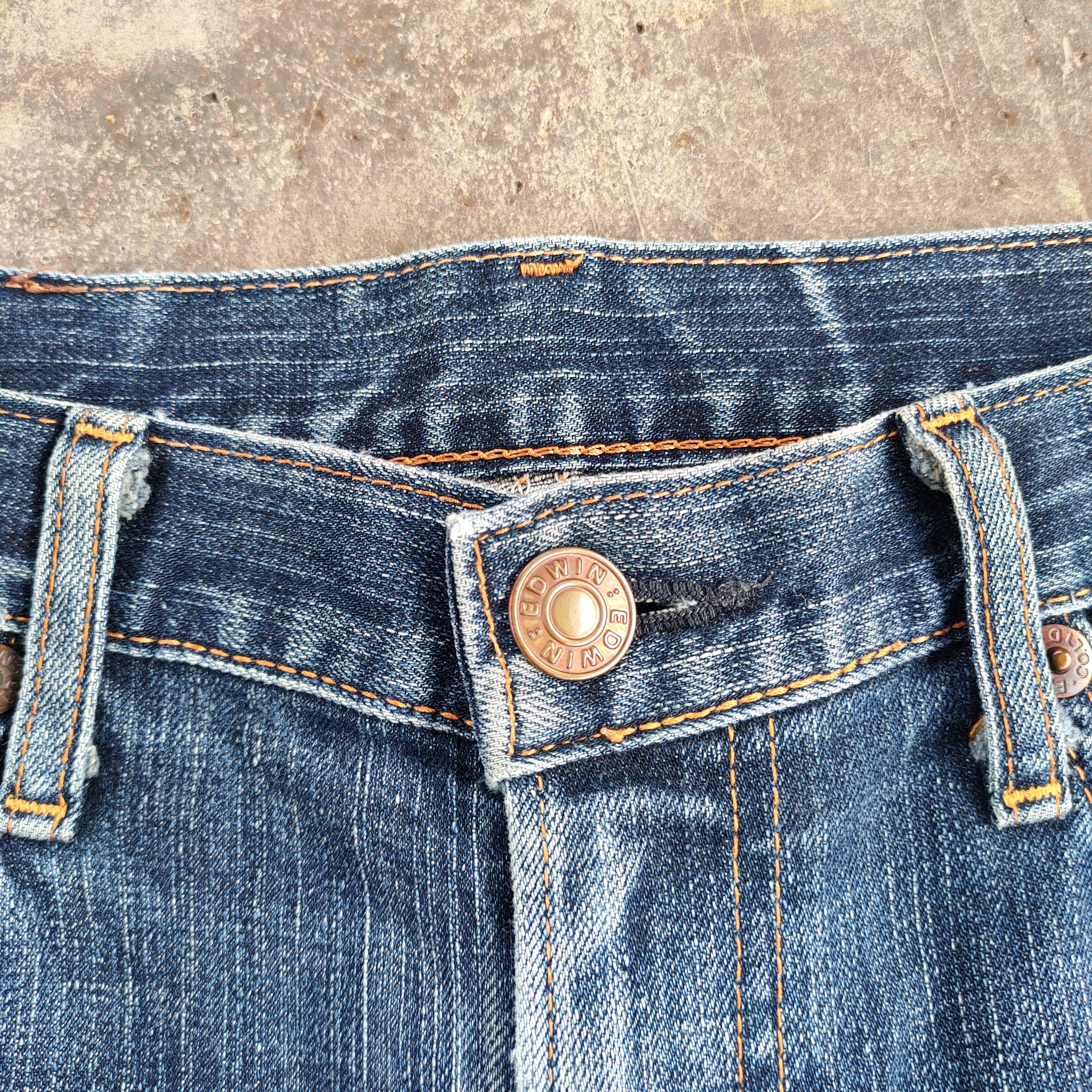 Edwin Vintage Edwin 503 Faded ripped denim jeans pants Size US 33 - 5 Thumbnail