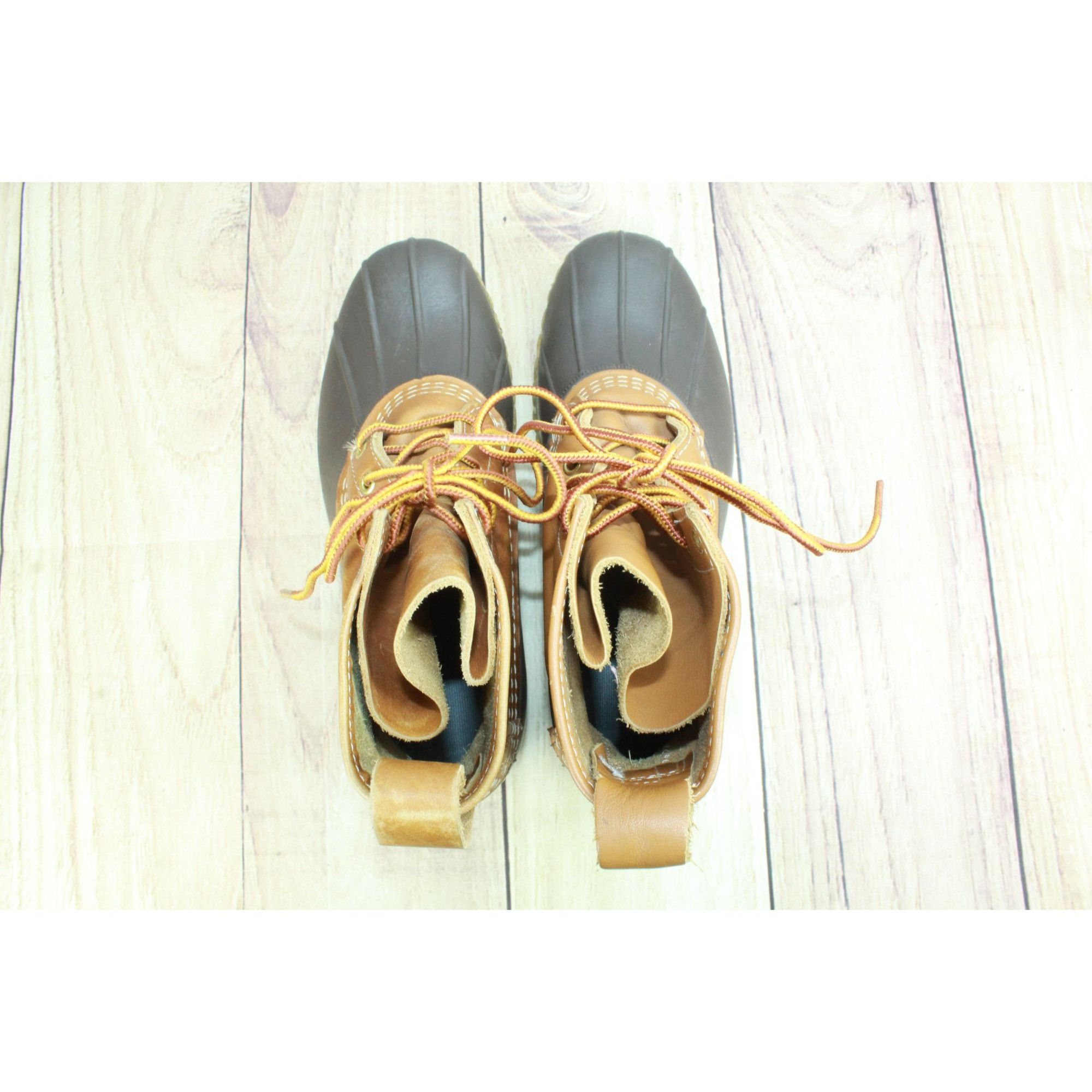 L.L. Bean × Leather LL Bean Women's Leather Unlined Ankle Duck Boots Size 9 M Size US 9 / IT 39 - 7 Thumbnail