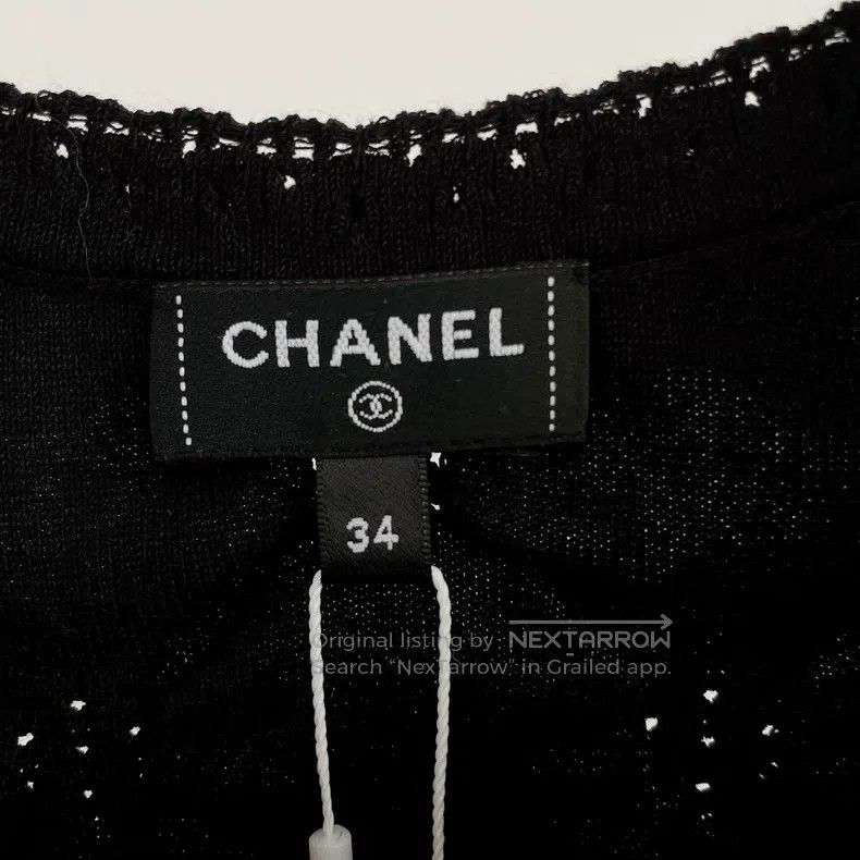 Chanel Chanel Black knitted cardigan coat Size XXS / US 00 / IT 34 - 6 Thumbnail