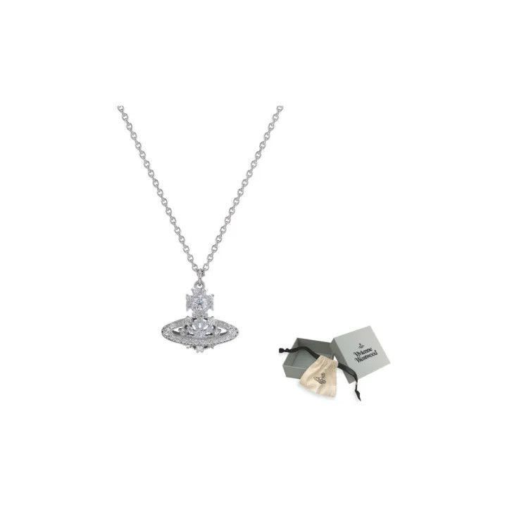 Vivienne Westwood Vivienne Westwood Narcissa Crystal Saturn Pendant Necklace Size ONE SIZE - 1 Preview