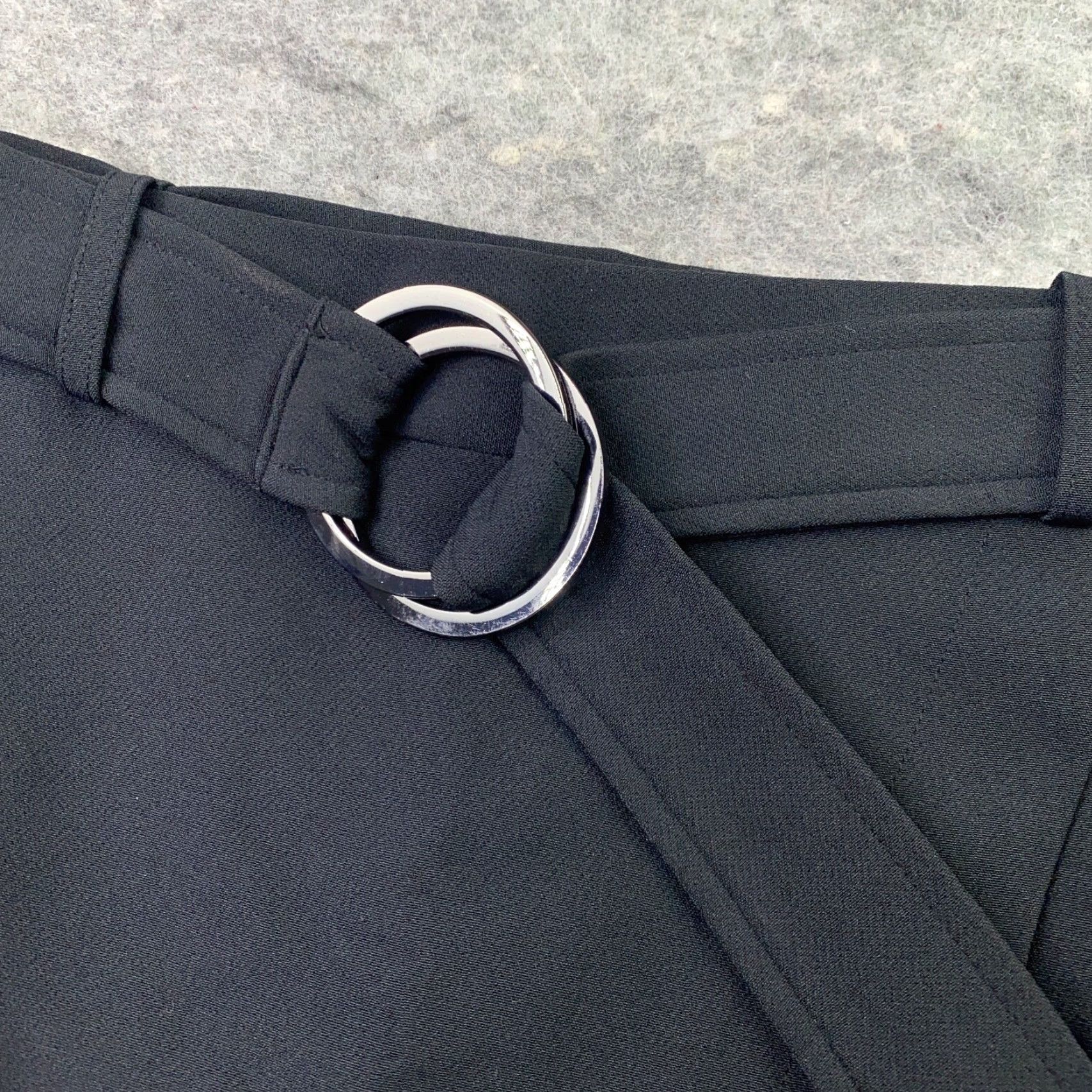 Worthington Worthington Womens Pencil Skirt Size 8 Black Slit Stretch Belt Knee Length Casual Business Party/Cocktail Womens Size 30" / US 8 / IT 44 - 6 Thumbnail
