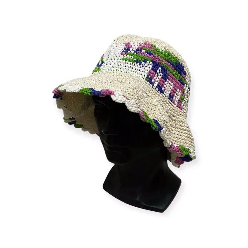Vintage Japanese Brand Crochet Bucket Hat Size ONE SIZE - 1 Thumbnail