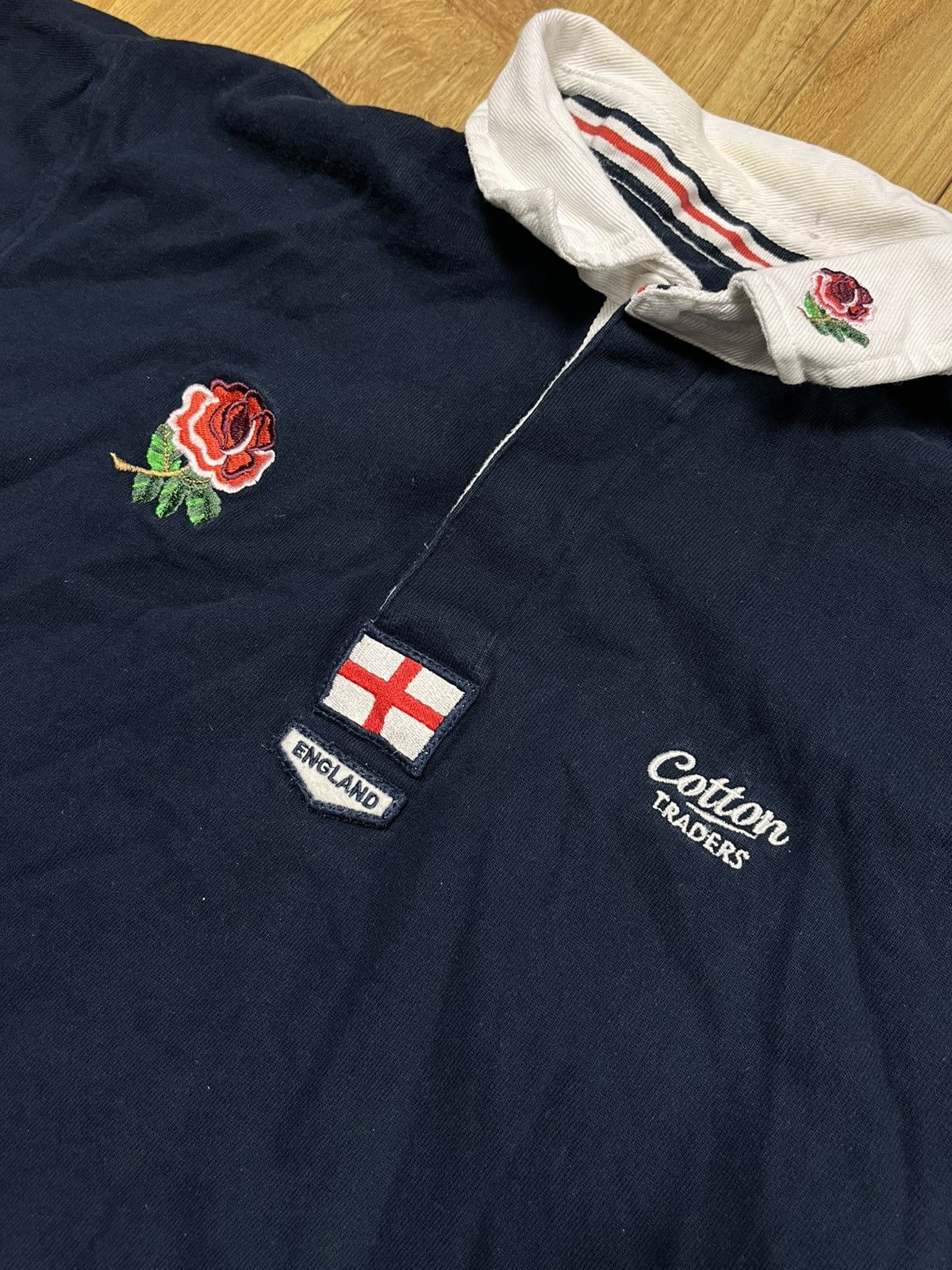 Cotton Traders × Vintage Cotton Traders England Rugby Jersey Polo Vintage Size US XL / EU 56 / 4 - 3 Thumbnail
