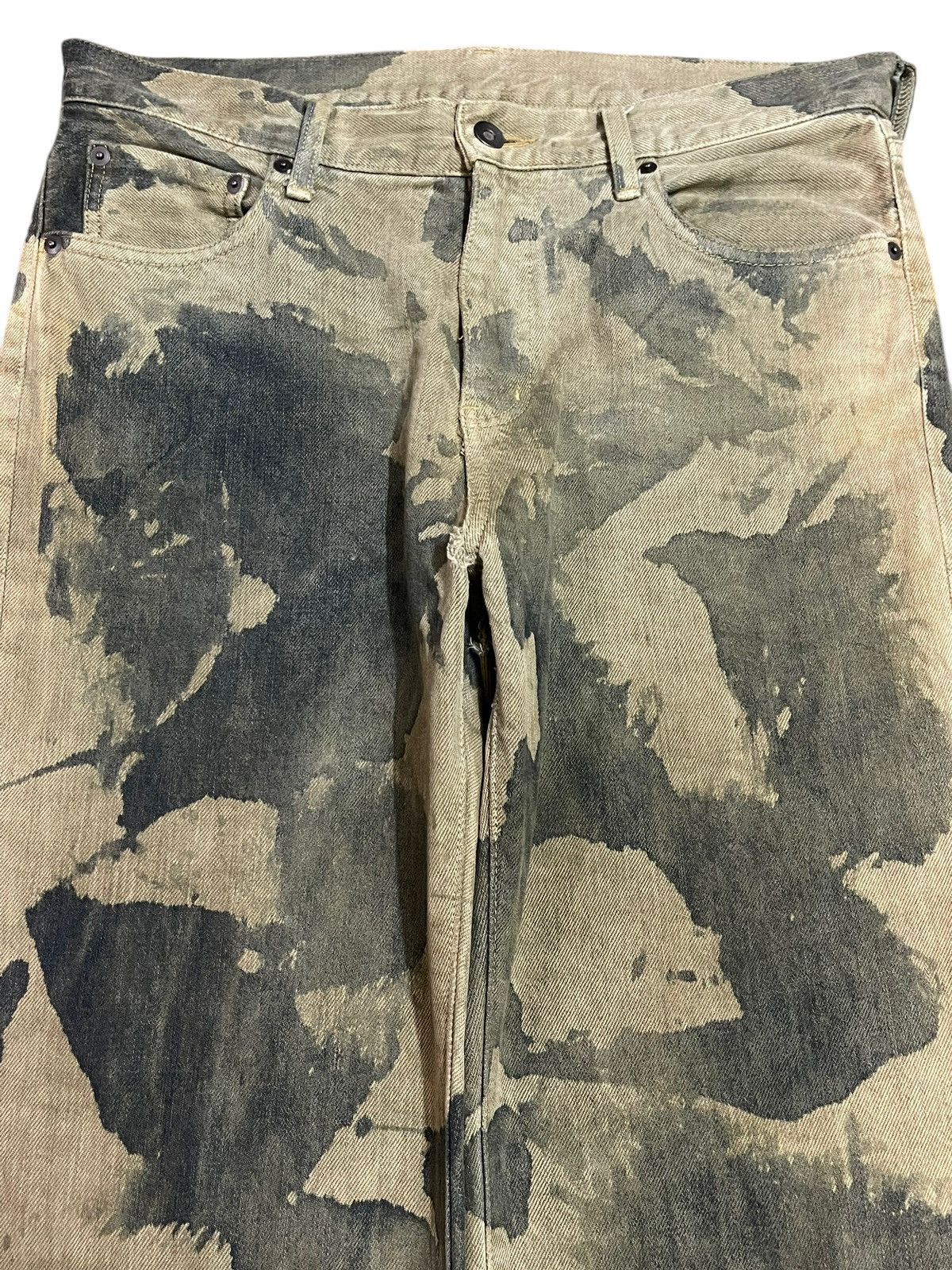Uniqlo Vintage Japanese Uniqlo Painted Camouflage Style Jeans Size US 32 / EU 48 - 3 Thumbnail