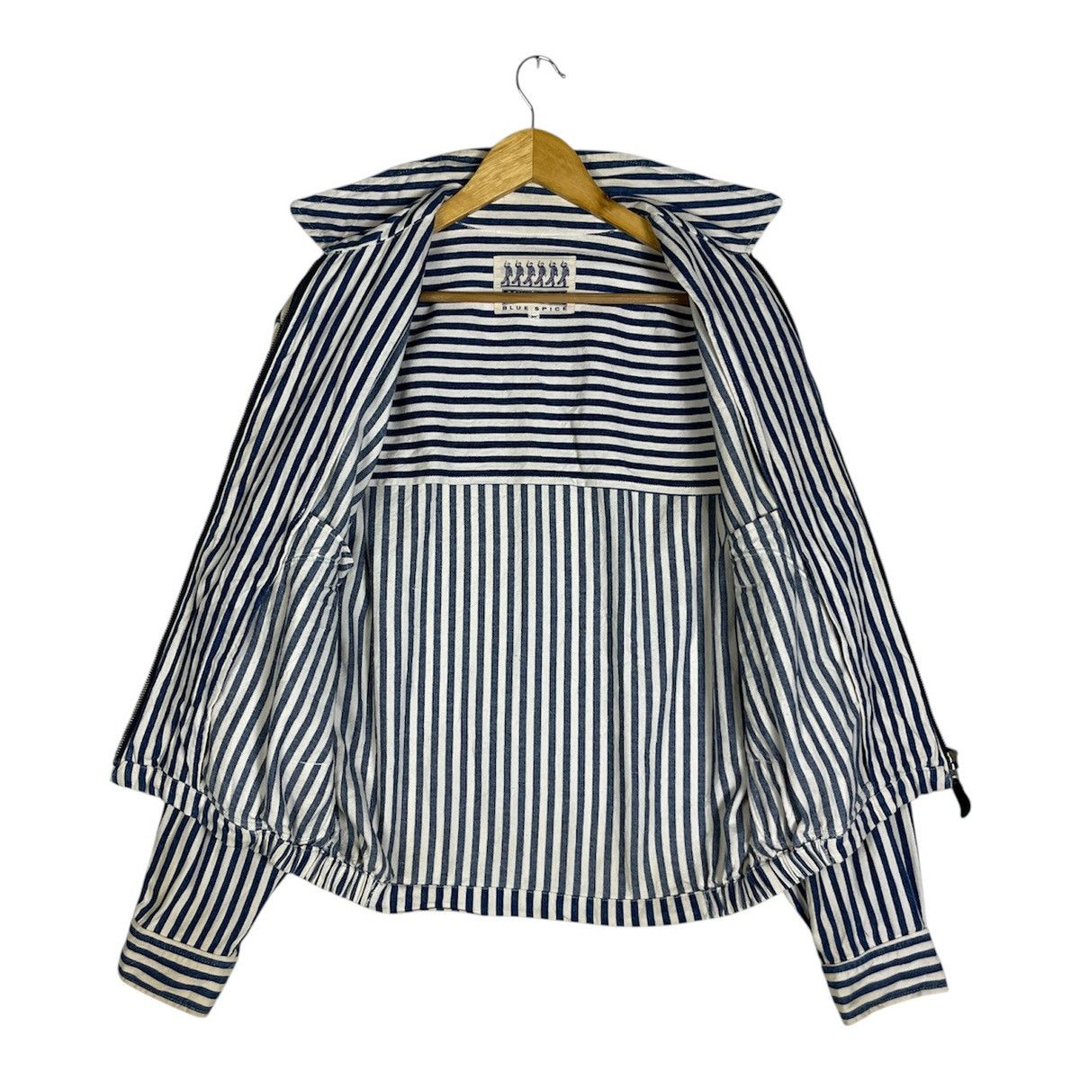 Vintage Vintage Blue Spice Hickory Stripe Vertical Blouson Jacket Size US M / EU 48-50 / 2 - 3 Thumbnail