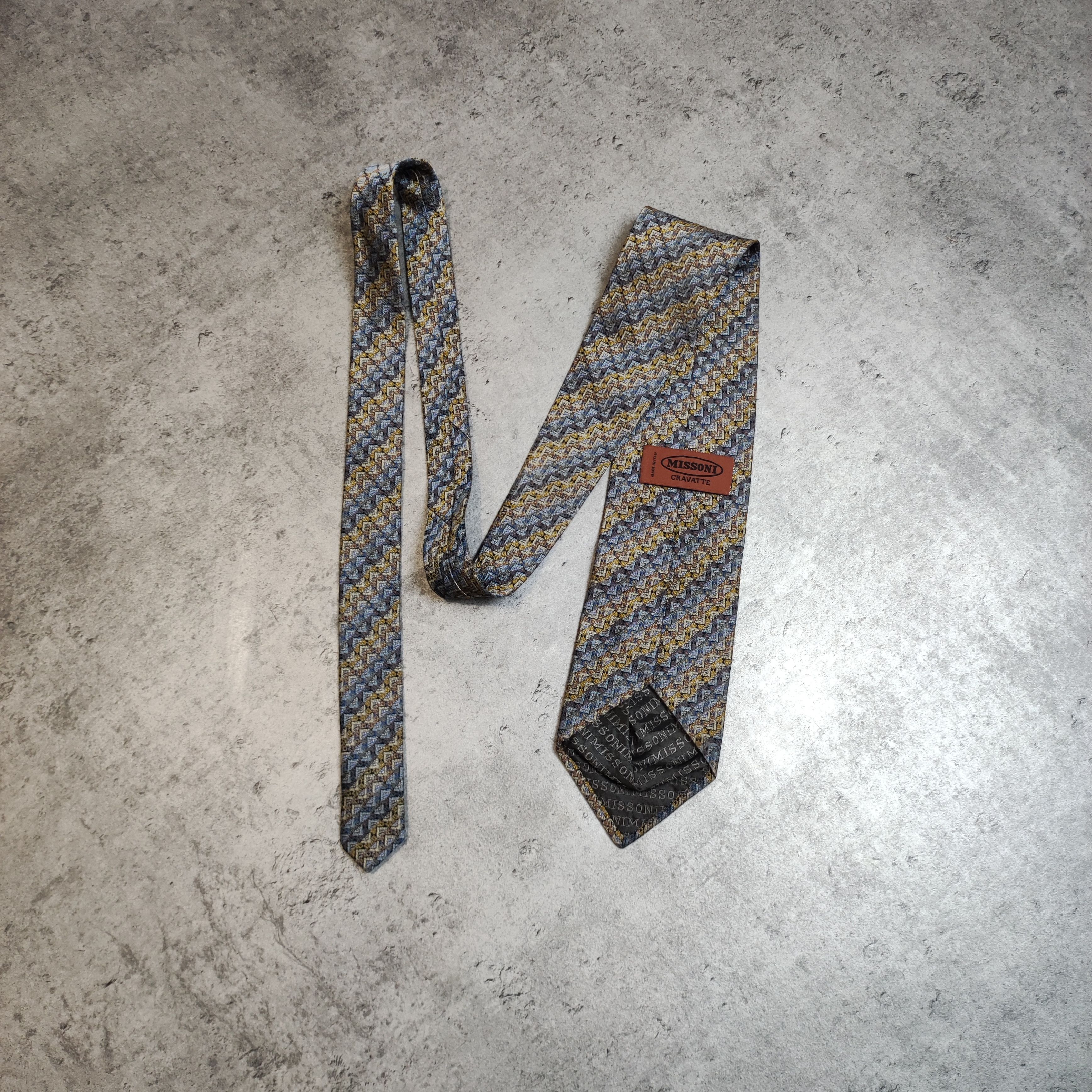 Missoni Vintage 90s Missoni Cravatte Abstrack Silk Tie Size ONE SIZE - 1 Thumbnail