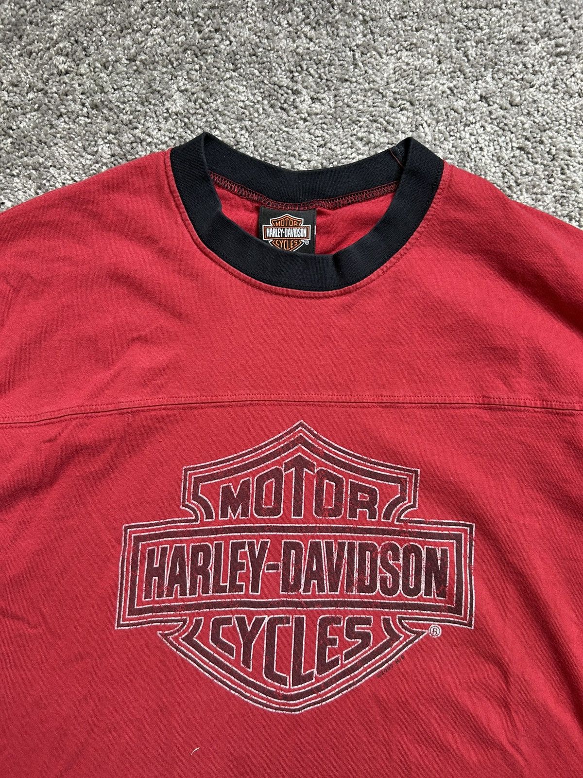 Vintage Vintage Y2K Harley Two Tone Long Sleeve 2007 Made in USA Size US XL / EU 56 / 4 - 4 Thumbnail