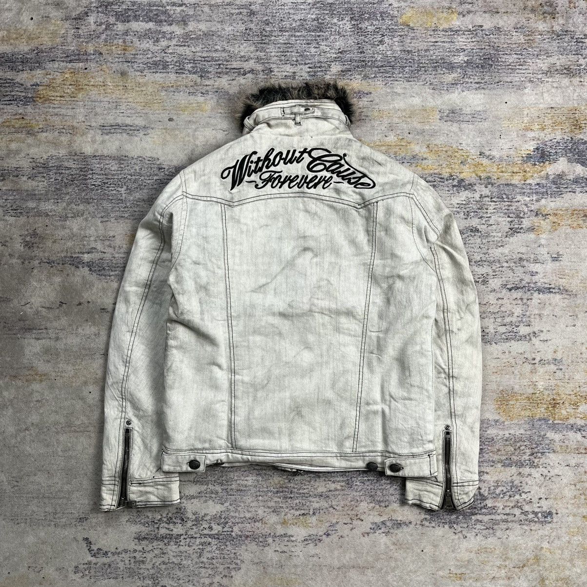 In The Attic In the attic fur collar denim rider jacket lgb vkei style Size US M / EU 48-50 / 2 - 2 Thumbnail