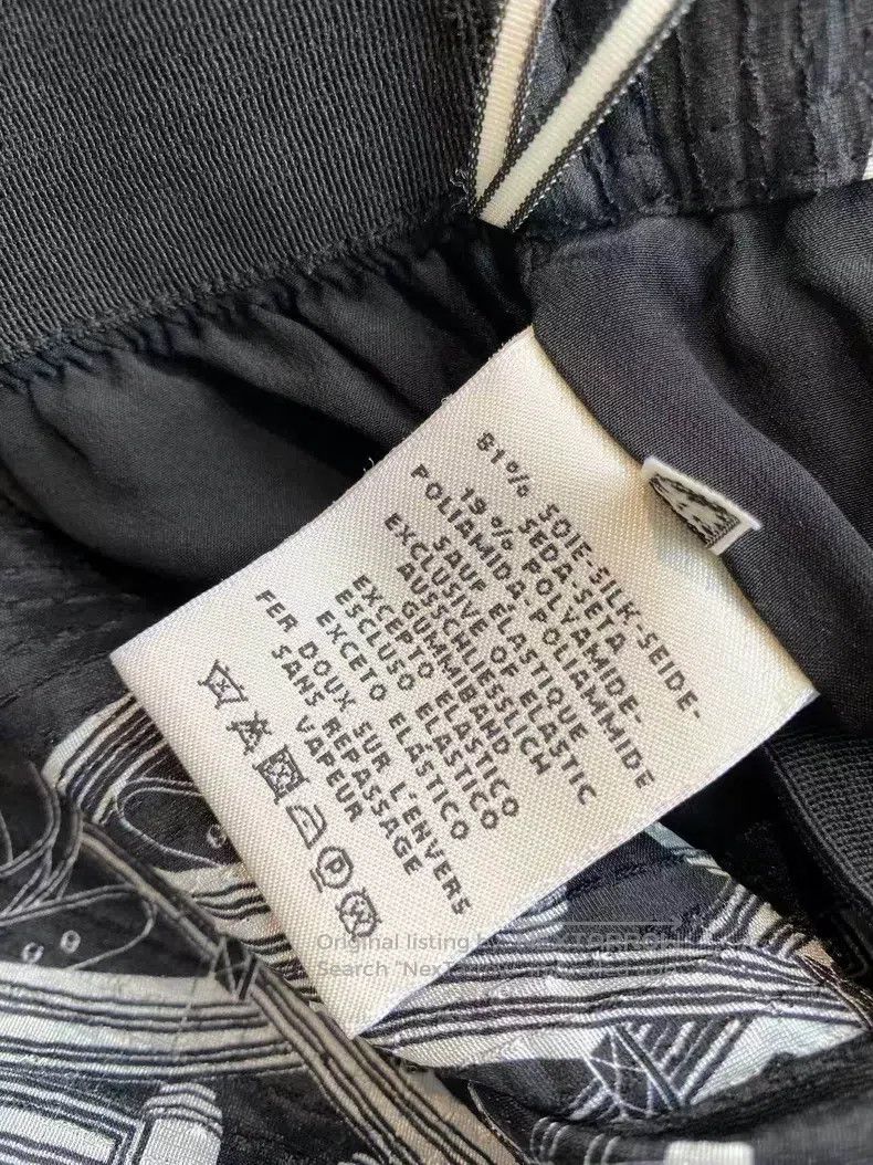 Hermes Hermes Silk Black Lock Closure Printed Full Print Mulberry Size 24" / US 00 / IT 34 - 6 Thumbnail