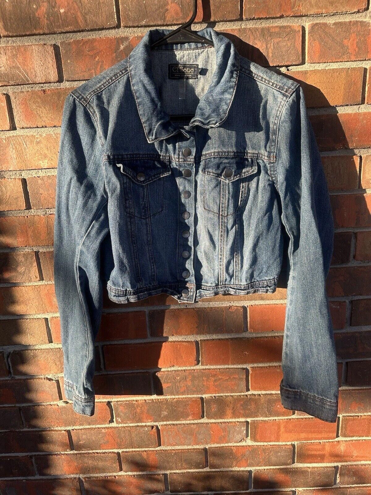 Designer Ci Sono Large Denim Jacket Y2K Size L / US 10 / IT 46 - 5 Thumbnail