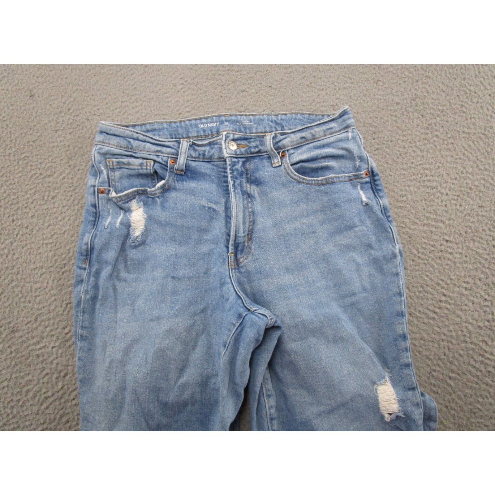 Old Navy Old Navy Jeans Womens Size 14 Straight 5-Pocket Denim Cotton Stretch High Rise Blue Jeans Size 36" / US 14 / IT 50 - 3 Thumbnail