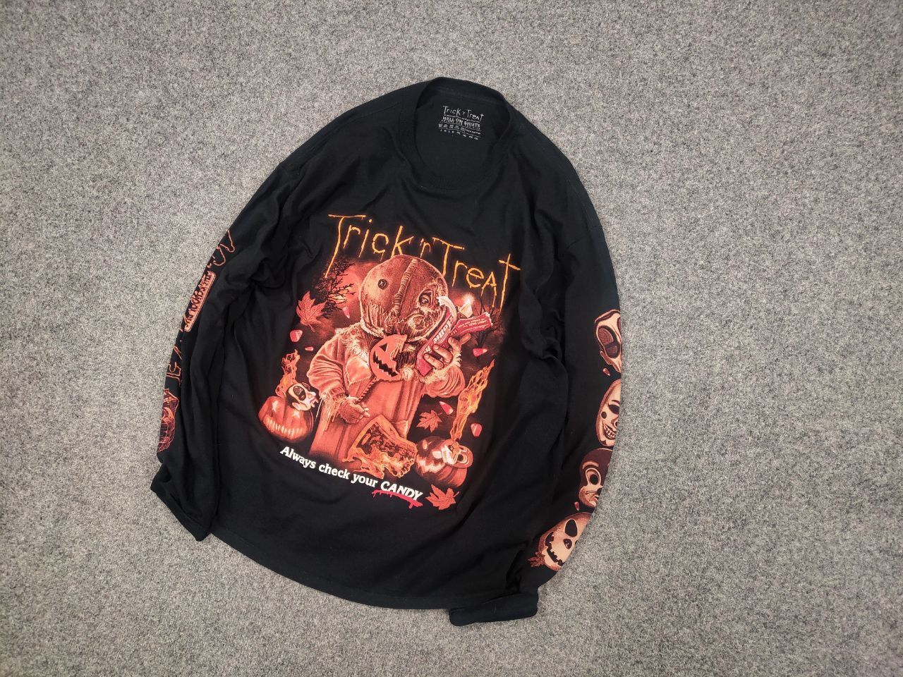 Vintage Trick R Treat Hell on Shirt Logo Long sleeve Vintage Style Size US XL / EU 56 / 4 - 3 Thumbnail