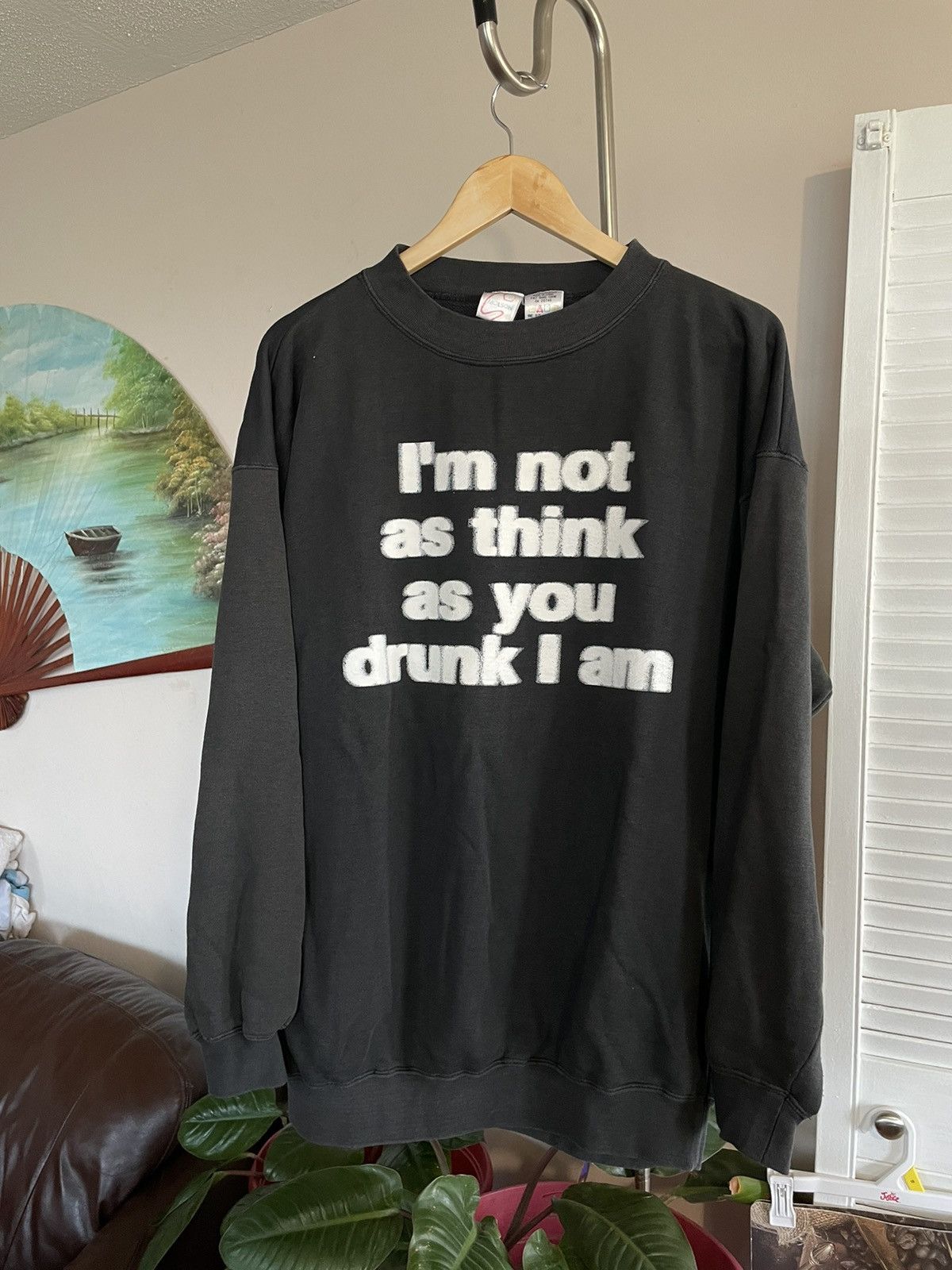 Japanese Brand × Vintage Vintage Opium “I’m Not Drunk” Crewneck Size US XL / EU 56 / 4 - 1 Thumbnail