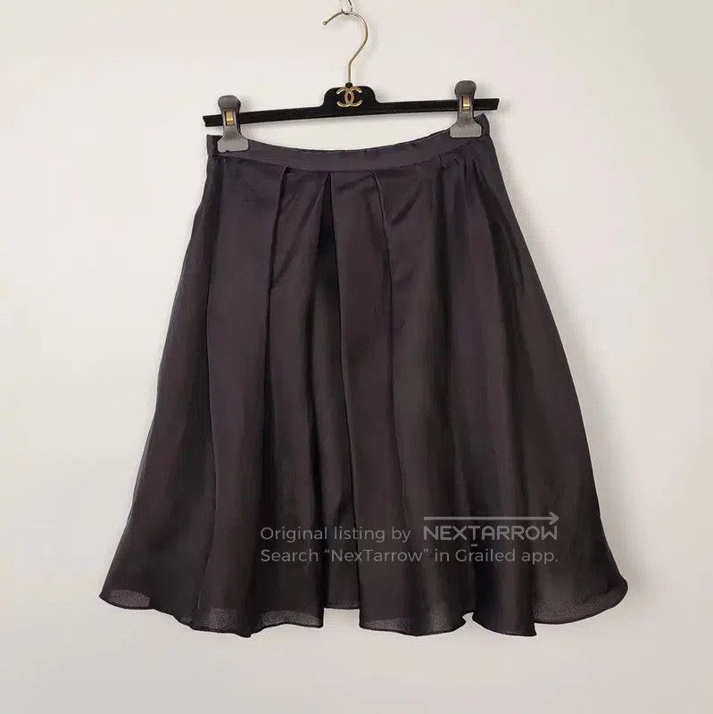 Dior Dior Black Silk Midi Skirt . Size 35" - 1 Thumbnail