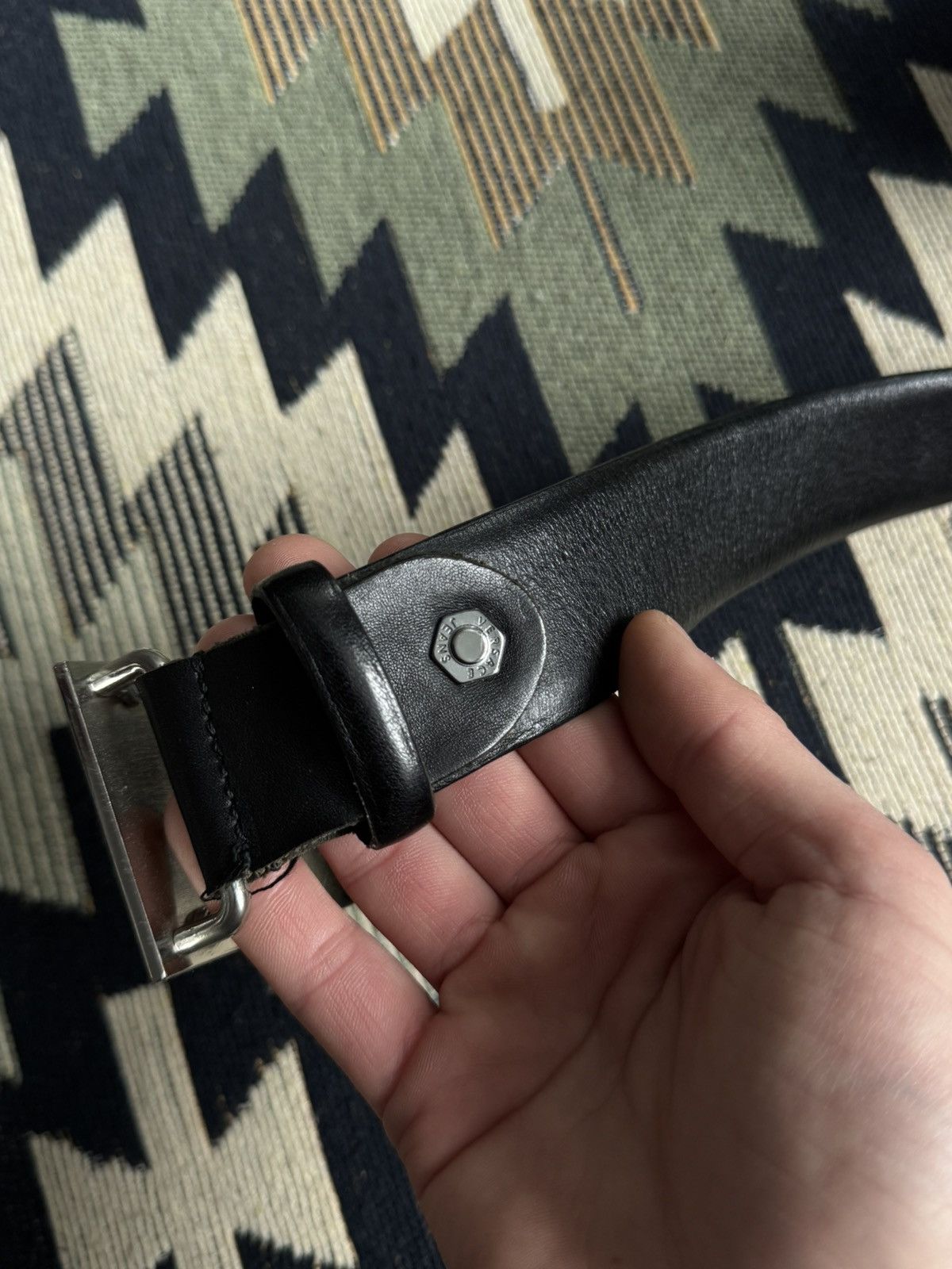 Versace Versace Jeans Big Bunckle Metal Logo Belt Size ONE SIZE - 5 Thumbnail