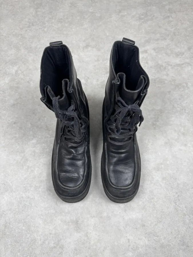 Gucci 2000s Gucci Black Leather Lace-up Boots Size US 7.5 / EU 40-41 - 6 Thumbnail