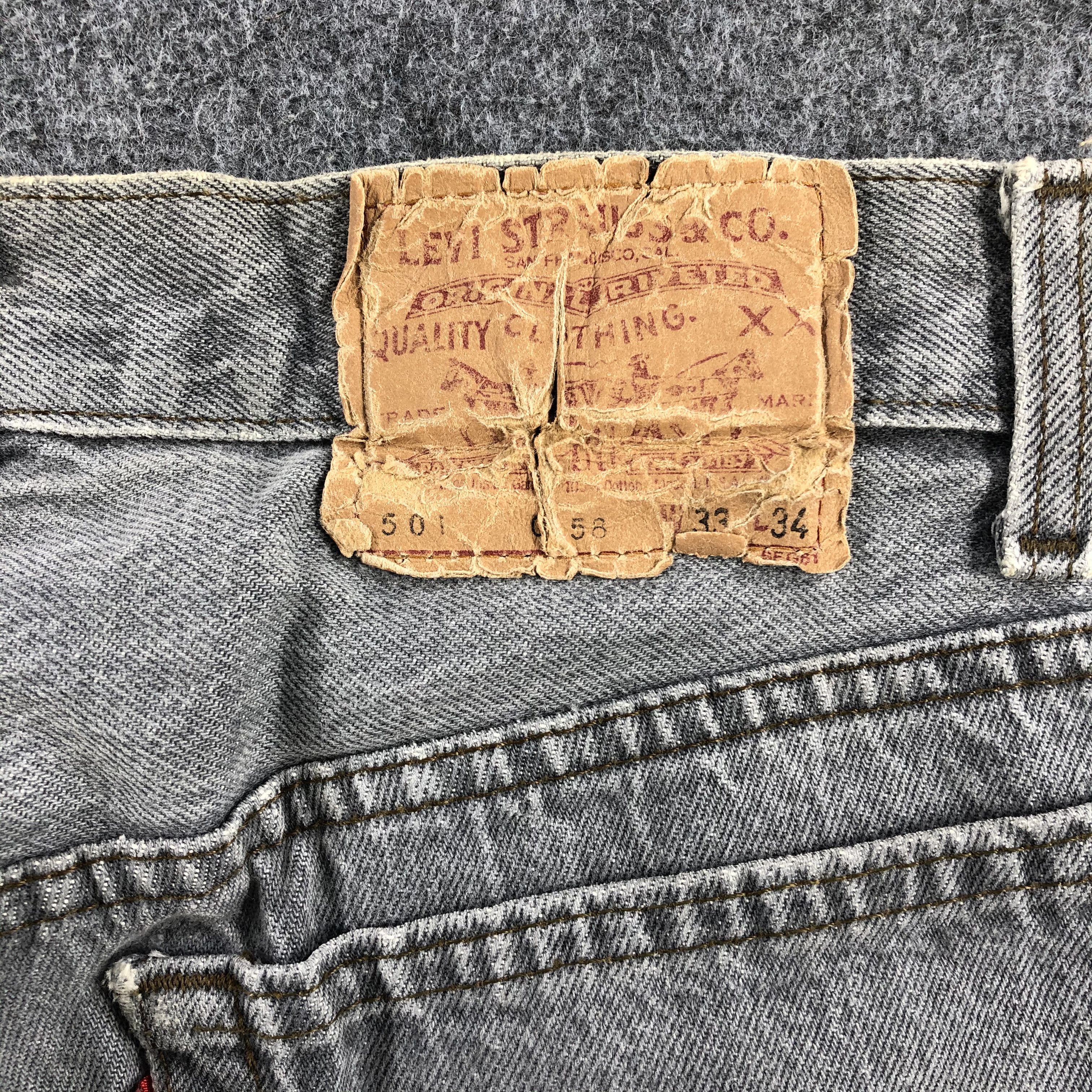Levi's Vintage 80s Ripped Levis 501 Earth Tone Jeans-J1425 Size US 33 - 5 Thumbnail