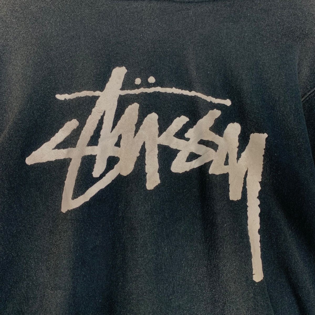 Stussy Trashed STUSSY Big Logo Sun Faded / Burn Hoodies #0823-C37 Size US M / EU 48-50 / 2 - 12 Thumbnail