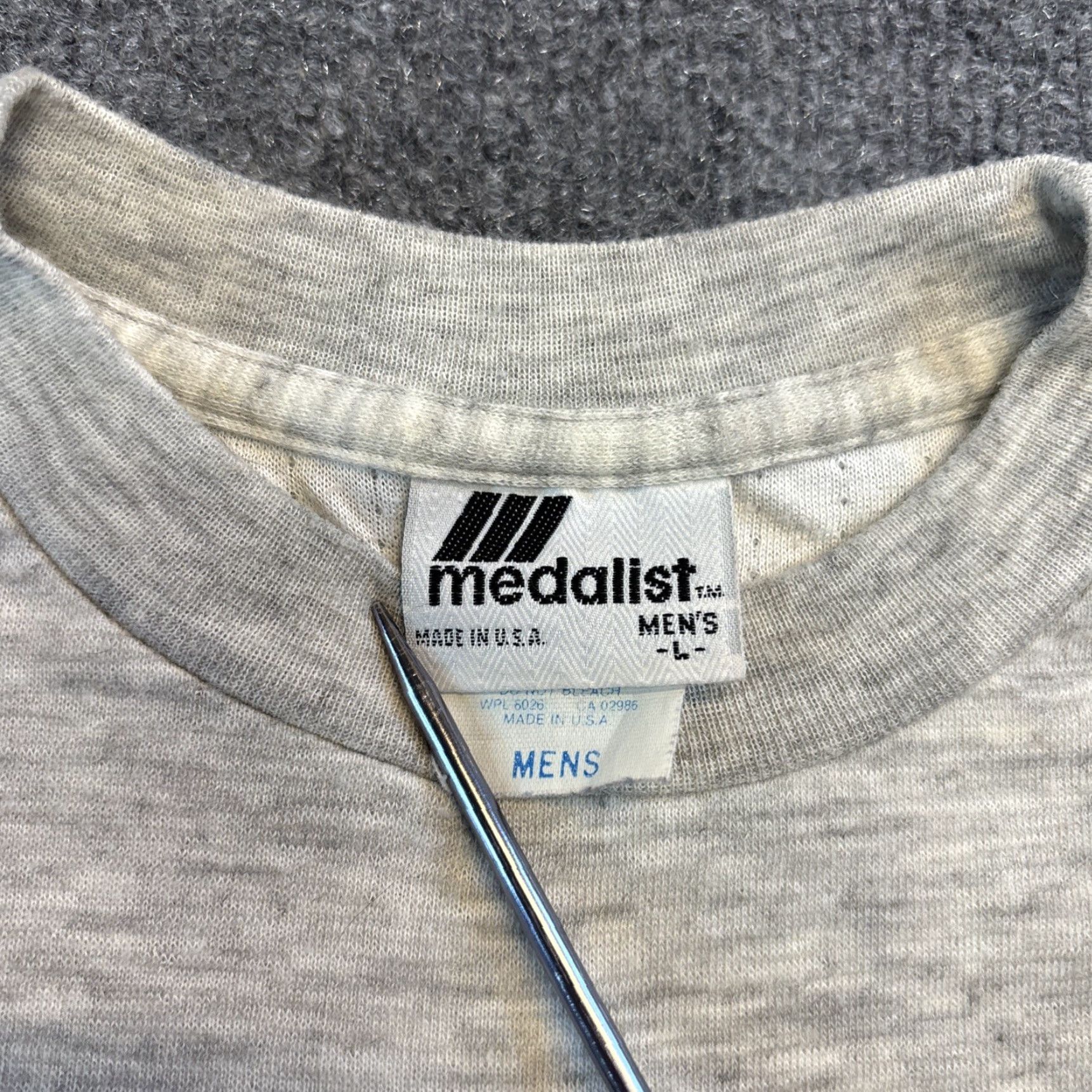 Vintage VINTAGE Medalist Sweater Mens Large Grey Long Sleeve Crewneck Made In USA 90s Pullover Thermal Knit - Mens Size US L / EU 52-54 / 3 - 2 Thumbnail