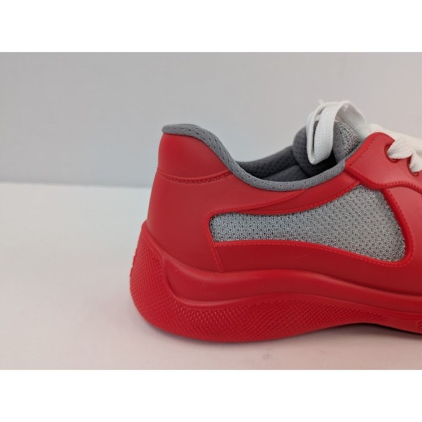 Prada o1rshd1 Calzature Uomo Icon Soft Lace Up Sneaker in Rosso Size US 9 / EU 42 - 5 Thumbnail