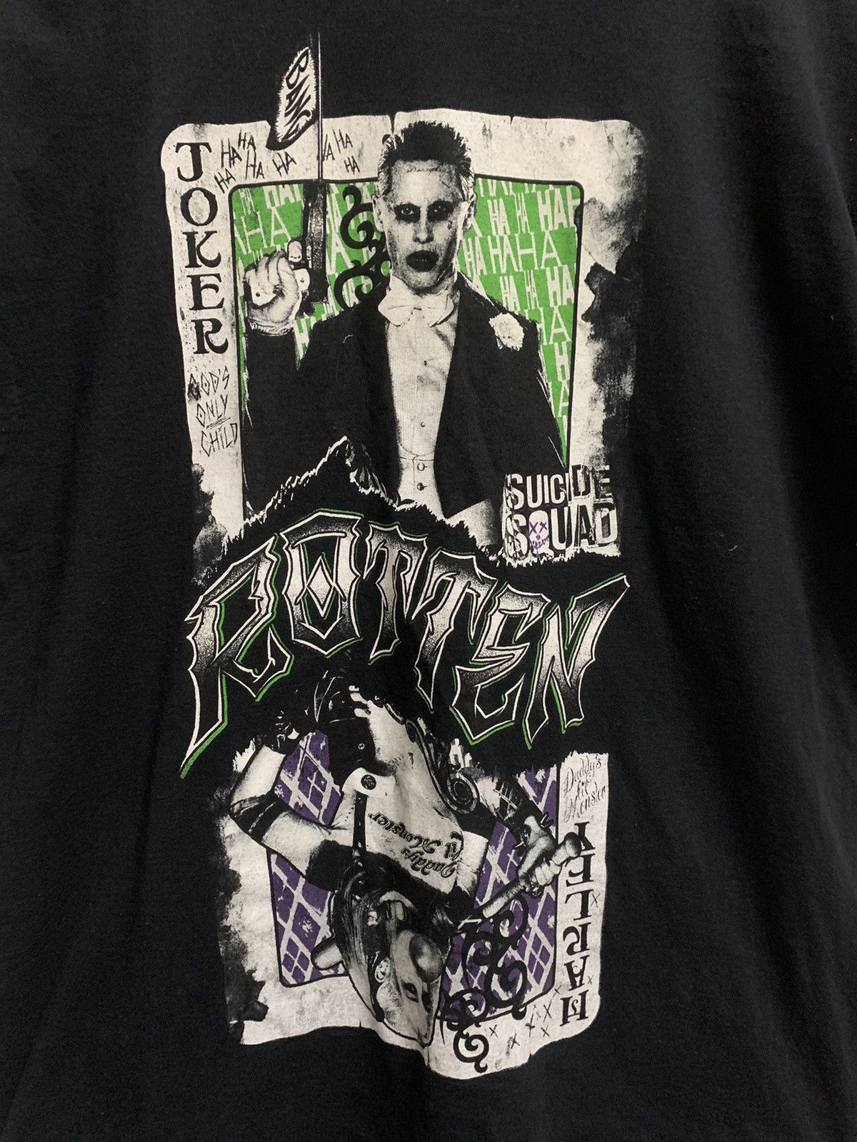 Japanese Brand × Vintage Vintage Suicide Squad Joker Harley Card Men's T-Shirt Size US XL / EU 56 / 4 - 3 Thumbnail