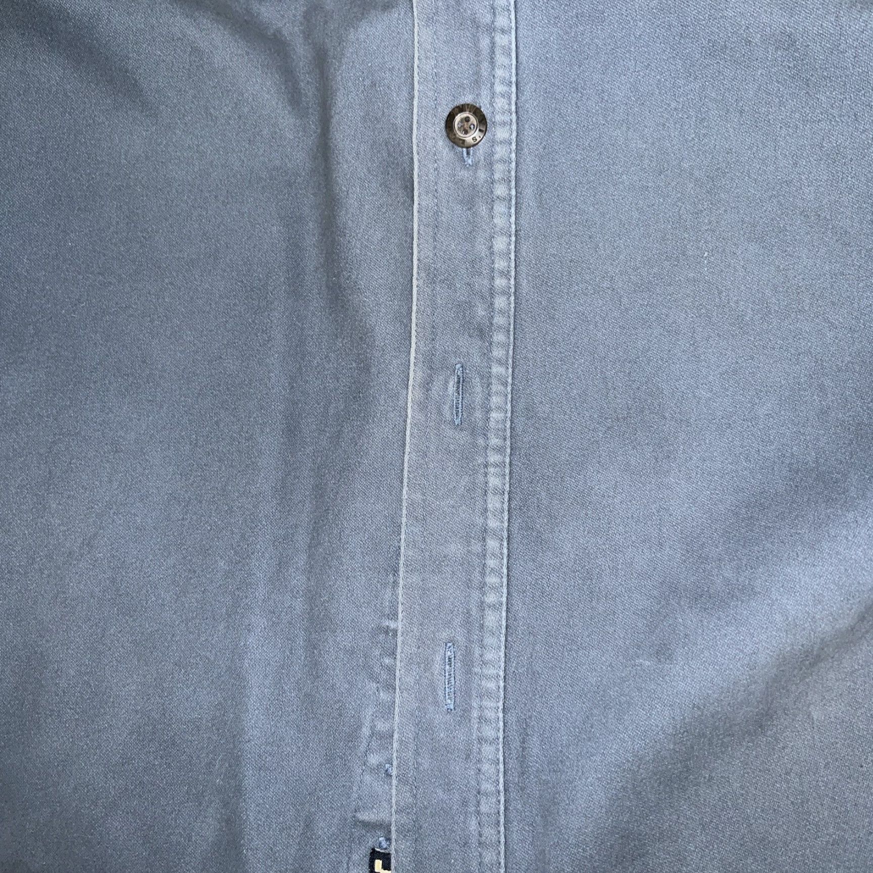 Levi's VINTAGE Levi's Button-Up Shacket Mens XL Blue Flannel Solid Long Sleeve Missing 2 Buttons Size US XL / EU 56 / 4 - 6 Thumbnail