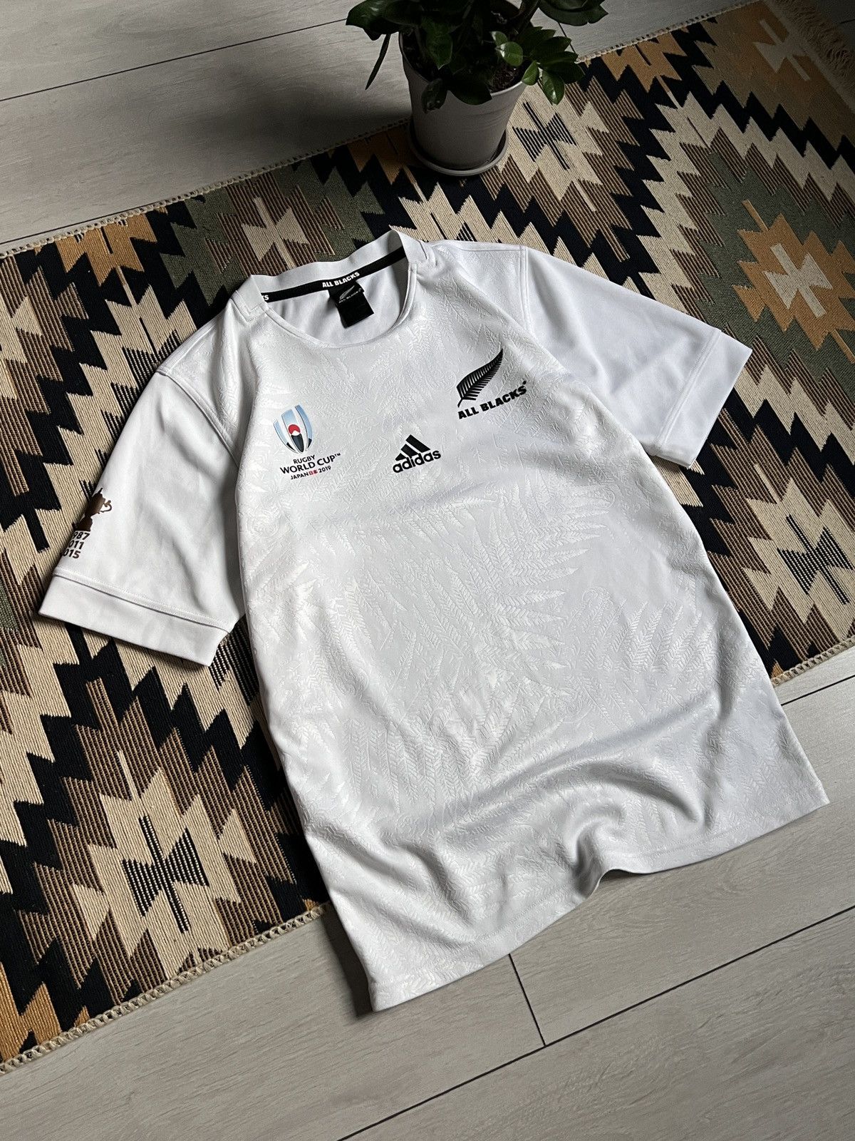 Adidas × All Blacks Adidas All Blacks World Cup Japan 2019 Rugby Jersey Size US L / EU 52-54 / 3 - 3 Thumbnail