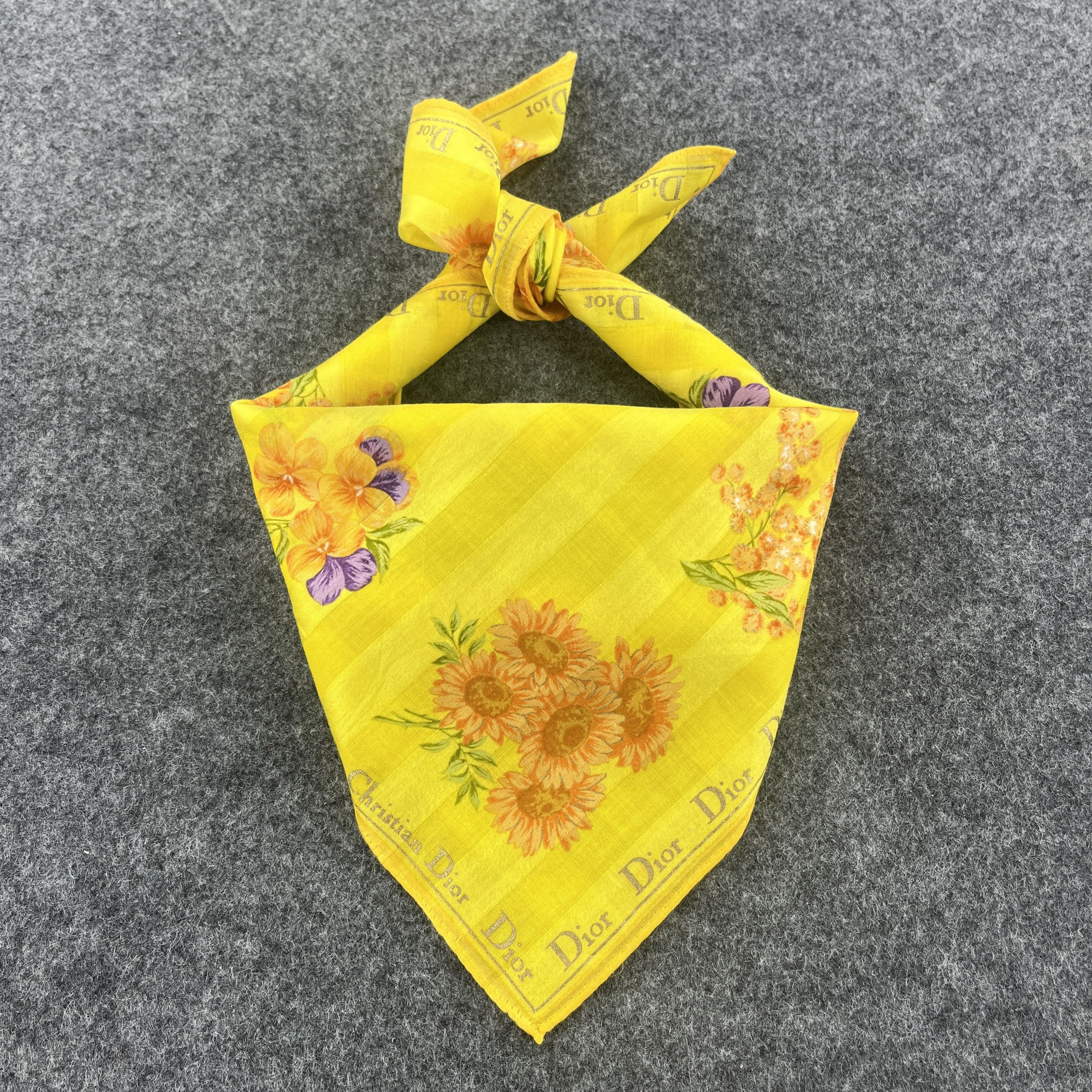 Vintage Christian Dior Handkerchief / Bandana / Neckerchief B064 Size ONE SIZE - 1 Thumbnail