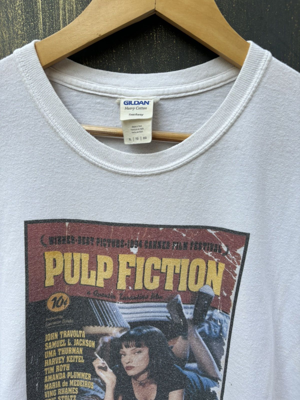 Vintage RARE! Vintage 90’s Movie Pulp Fiction Poster Tee Size US XL / EU 56 / 4 - 5 Thumbnail