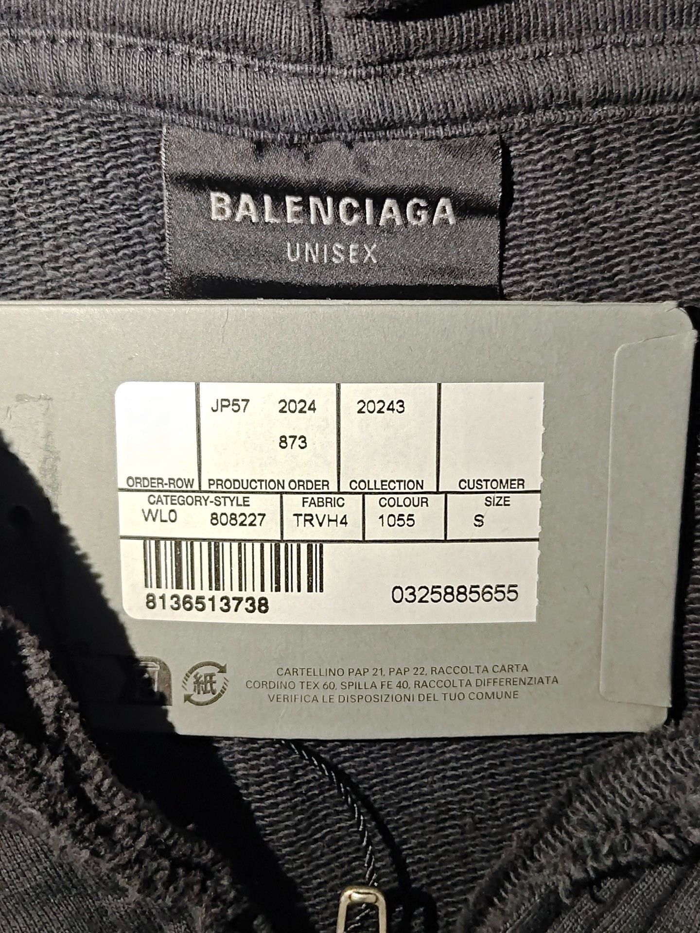 Balenciaga Balenciaga 24 winter CIAO BELLO Zip Hoodie 2501-Nextarrow Size US S / EU 44-46 / 1 - 5 Thumbnail