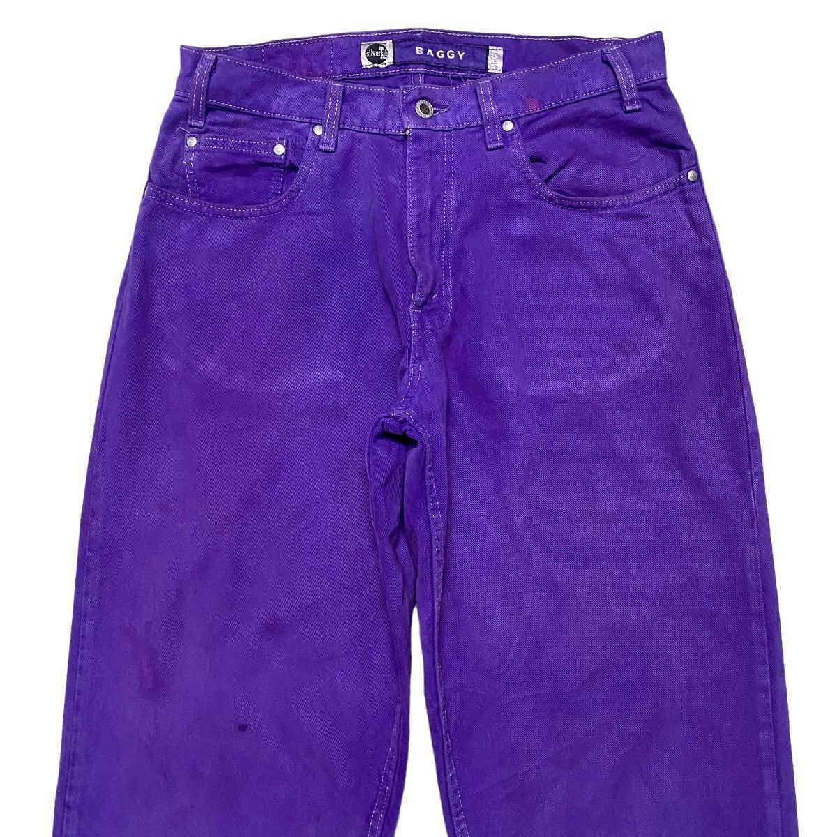 Levi's Vintage 90s Levis Silvertab Baggy Jeans Purple Size US 32 / EU 48 - 3 Thumbnail