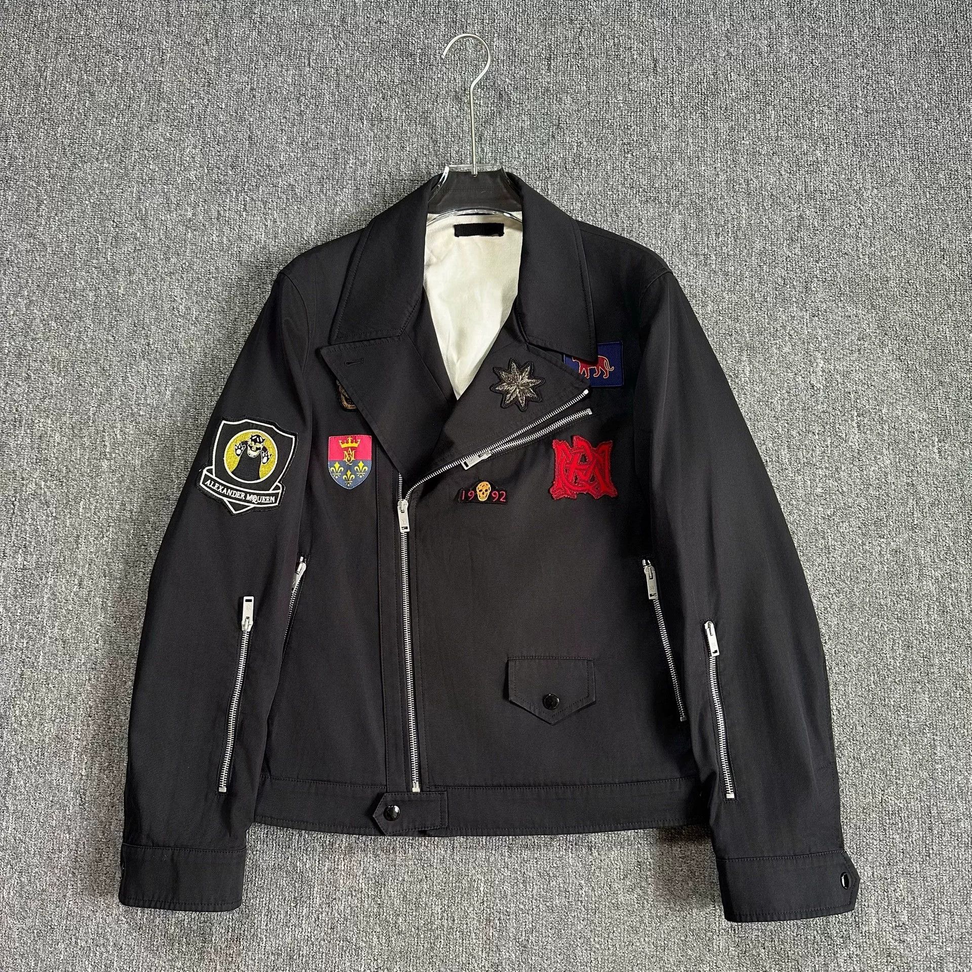 Alexander McQueen Alexander McQueen Embroidered Biker Jacket Size US L / EU 52-54 / 3 - 1 Thumbnail