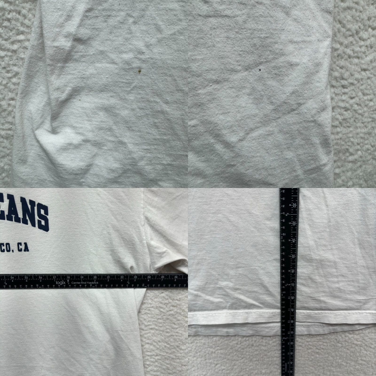 Levi's VINTAGE Levi's Shirt XL White Logo Spellout Short Sleeve Crew Neck Skater Mens Size US XL / EU 56 / 4 - 9 Thumbnail