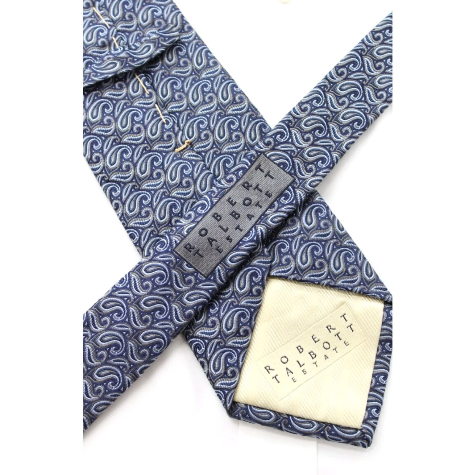 Robert Talbott Robert Talbott Estate Necktie Men's Blue Paisley Tie 58" x 4" Designer Designer Tie Mens Blue Paisley 58" 4" Silk Vintage No Size ONE SIZE - 3 Thumbnail