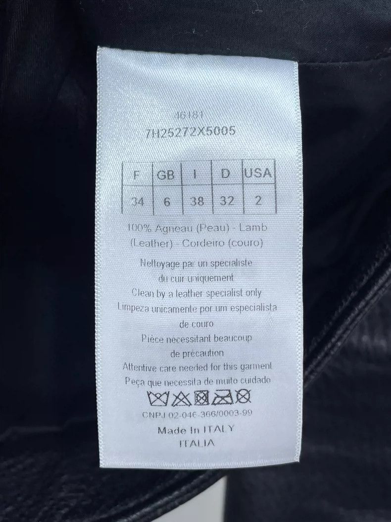 Dior Dior Embroidered studded motorcycle leather jacket 2504-Ne Size XXS / US 00 / IT 34 - 7 Thumbnail