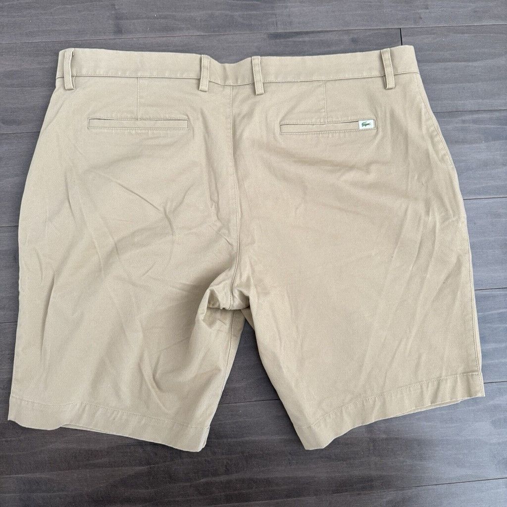 Lacoste Lacoste Shorts Mens 42 Tan Flat Front Chino Slim Fit Size US 42 / EU 58 - 5 Thumbnail