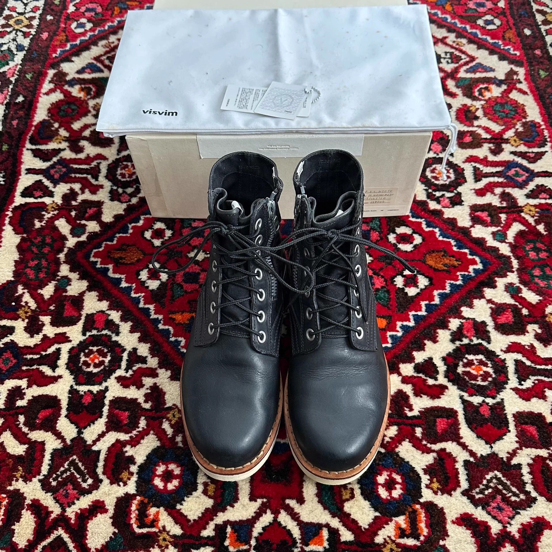 visvim 10aw 7-hole boots 8 black 9.5-9.8 new