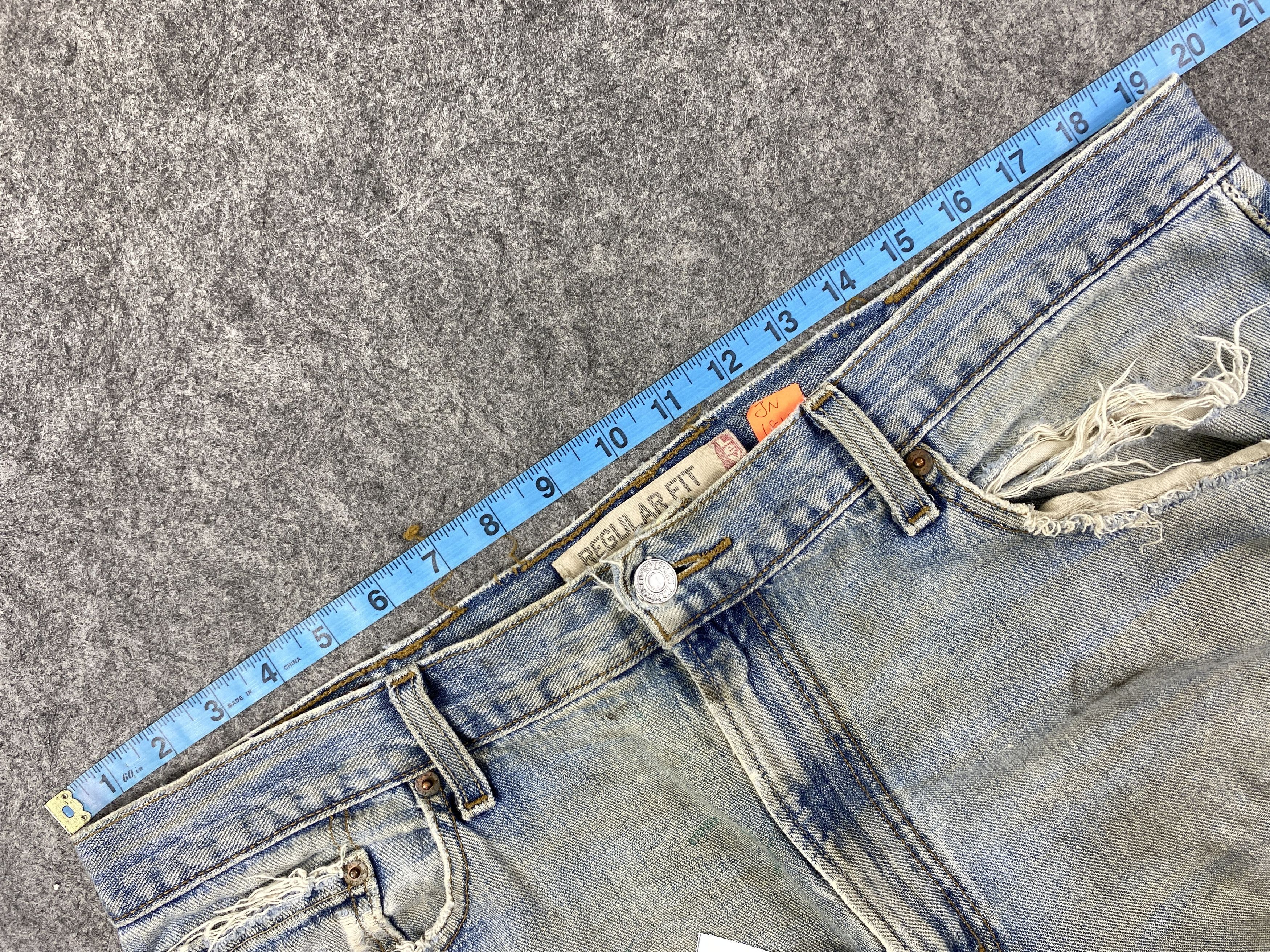 Japanese Brand Dirty Used Blue Vintage Levi's 505 39x31.5 Denim -JN1816 Size US 39 - 5 Thumbnail
