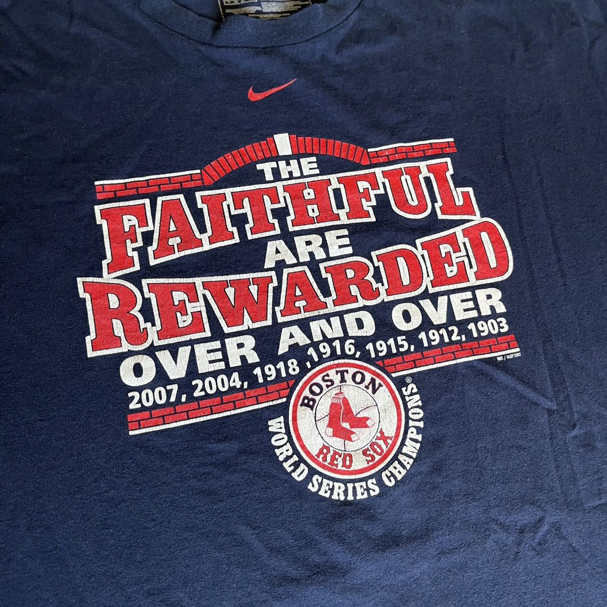 Nike Vintage Y2K Nike Boston Red Sox Center Swoosh Champions Tee Size US XXL / EU 58 / 5 - 3 Thumbnail